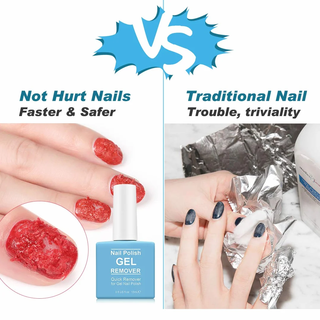 Magic Dissolvant Vernis Semi Permanent, Gel Nail Polish Remover, 15ml