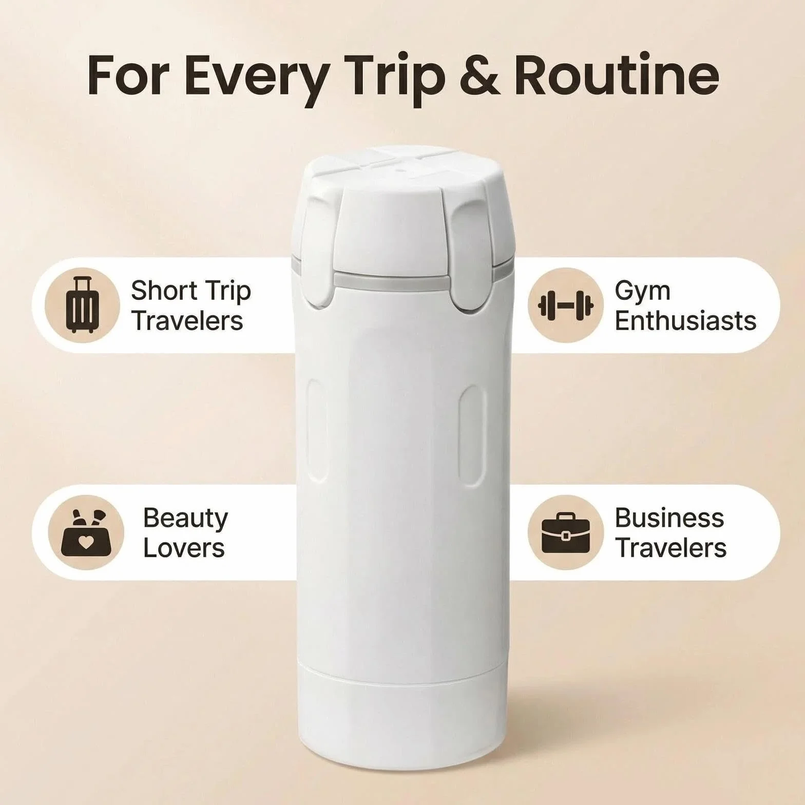 Générique 4 in 1 Travel Dispenser with Scale & Label, Clear Portable Dispenser Bottles, Multipurpose Travel Toiletry Containers, Travel Toiletries Bottle Set for Gym Bag Weekends Away (White+Green)