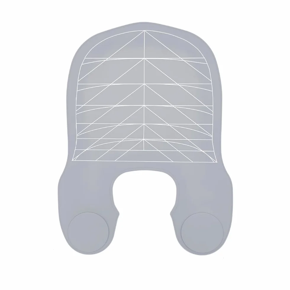 Collier de coupe de cheveux, collier de teinture en silicone imperméable avec directives de coupe angulaire et droite, tapis de coupe de cheveux pour salon de coiffure, salon de coiffure (gris)