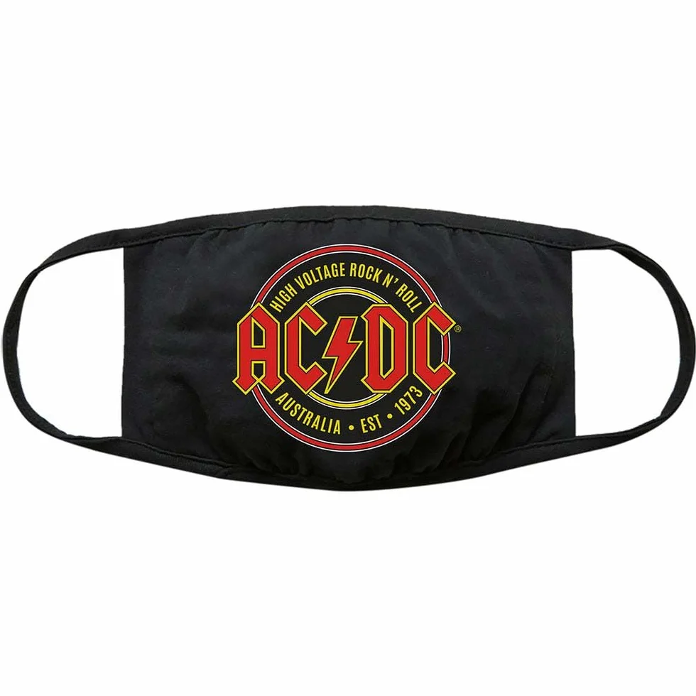 AC/DC Masque unisexe adulte Est. 1973 taille unique noir/rouge