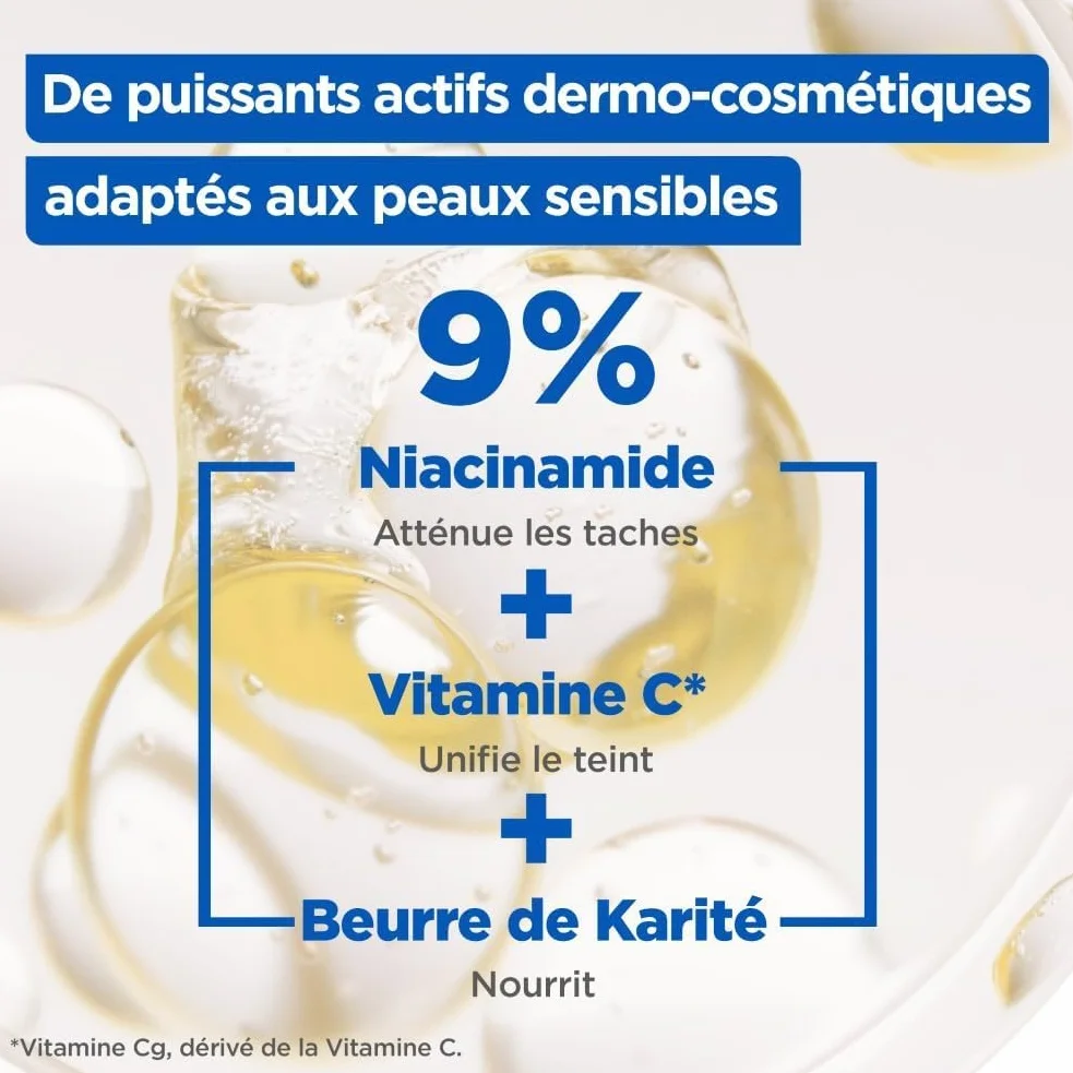 Mixa Crème Niacinamide Correction Éclat Hydratante Anti-Taches Beurre de Karité Vitamine C 400ml