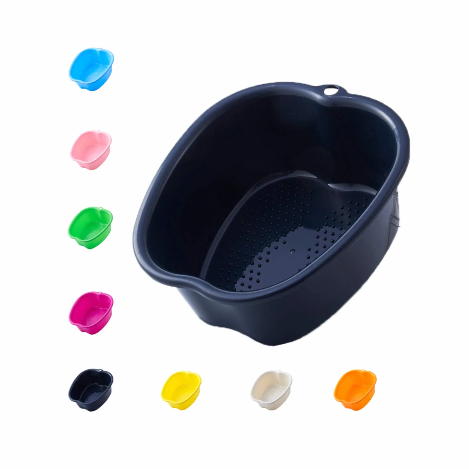 Grande Bassine Plastique Bassin de Spa Bain de Pieds,Spa d'eau et Massage des Pieds,pour Pédicures Tremper Les Pieds Détox et Massage Elimine Callosités Cuticules (Black)