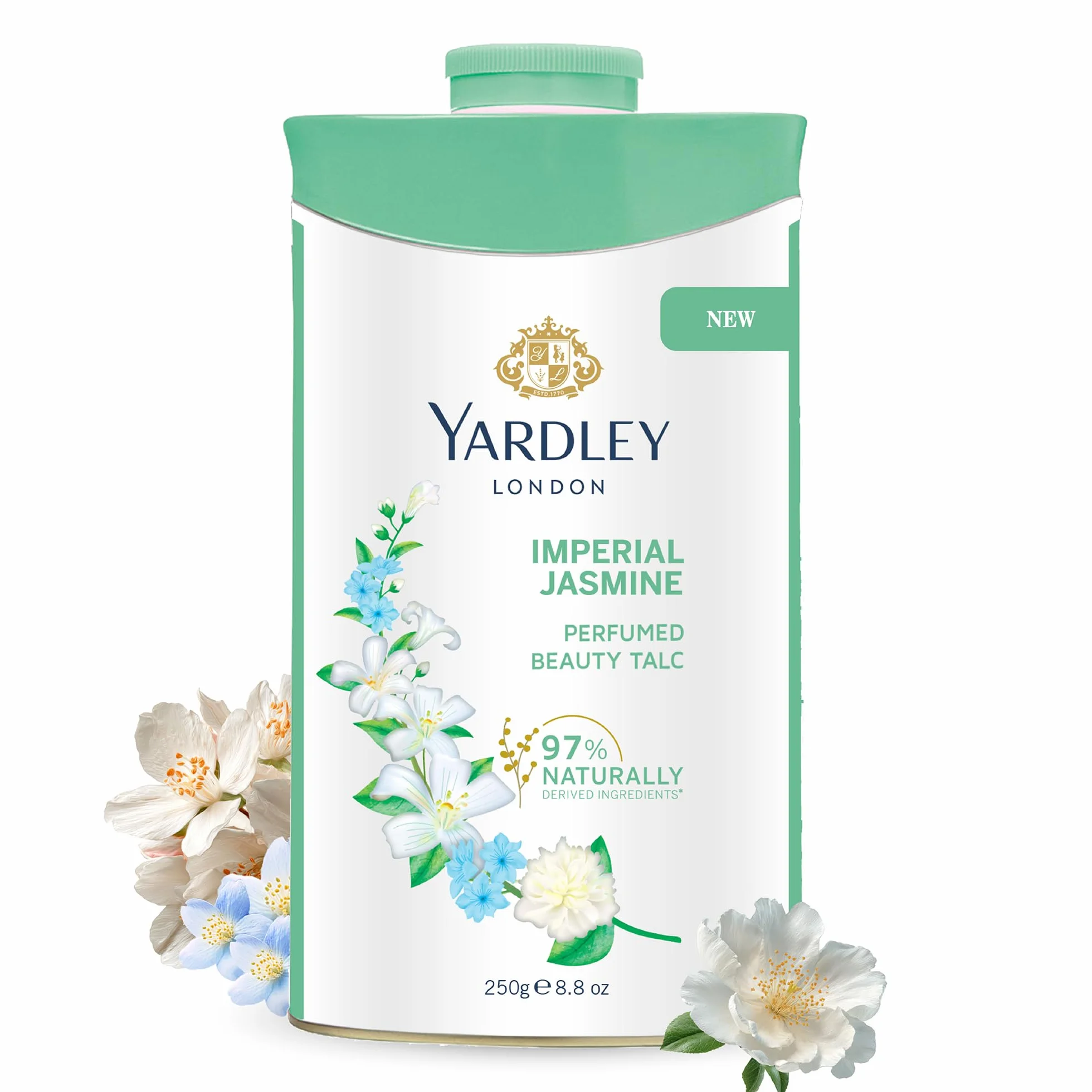 Yardley London Talc parfumé au jasmin 250 g désodorisant