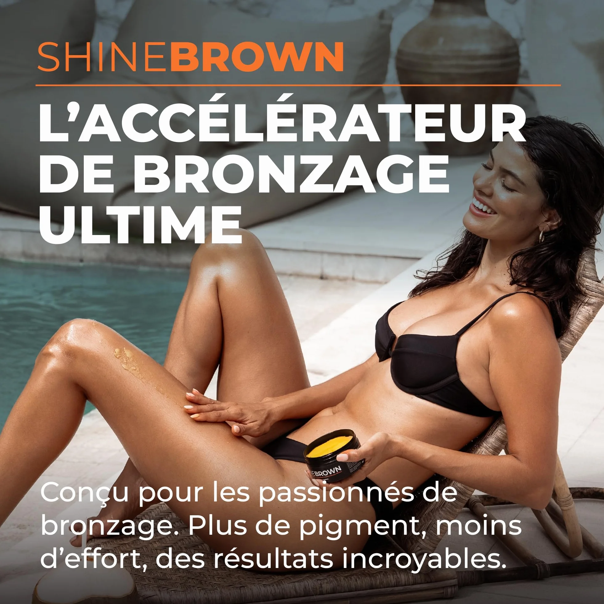 BYROKKO Shine Brown Huile Bronzante 150 ml Accélérateur de Bronzage XXL Soleil Solarium