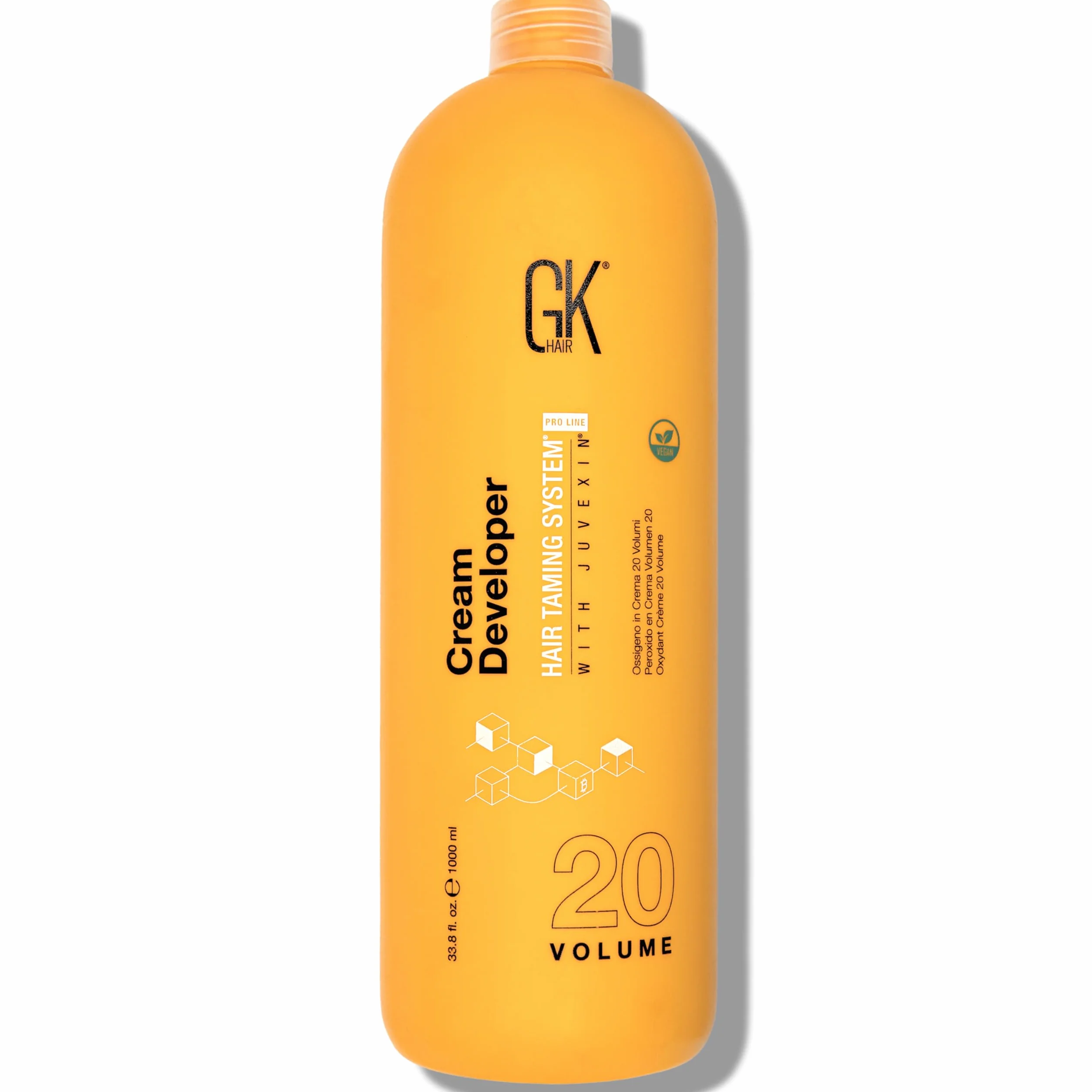 Global Keratin GK HAIR Professional Hair Creme 20 Volume Developer 1000ml for Hair Coloring Bleach - High-Performance Long Lasting Semi-Permanent Hair Color Toner Dye