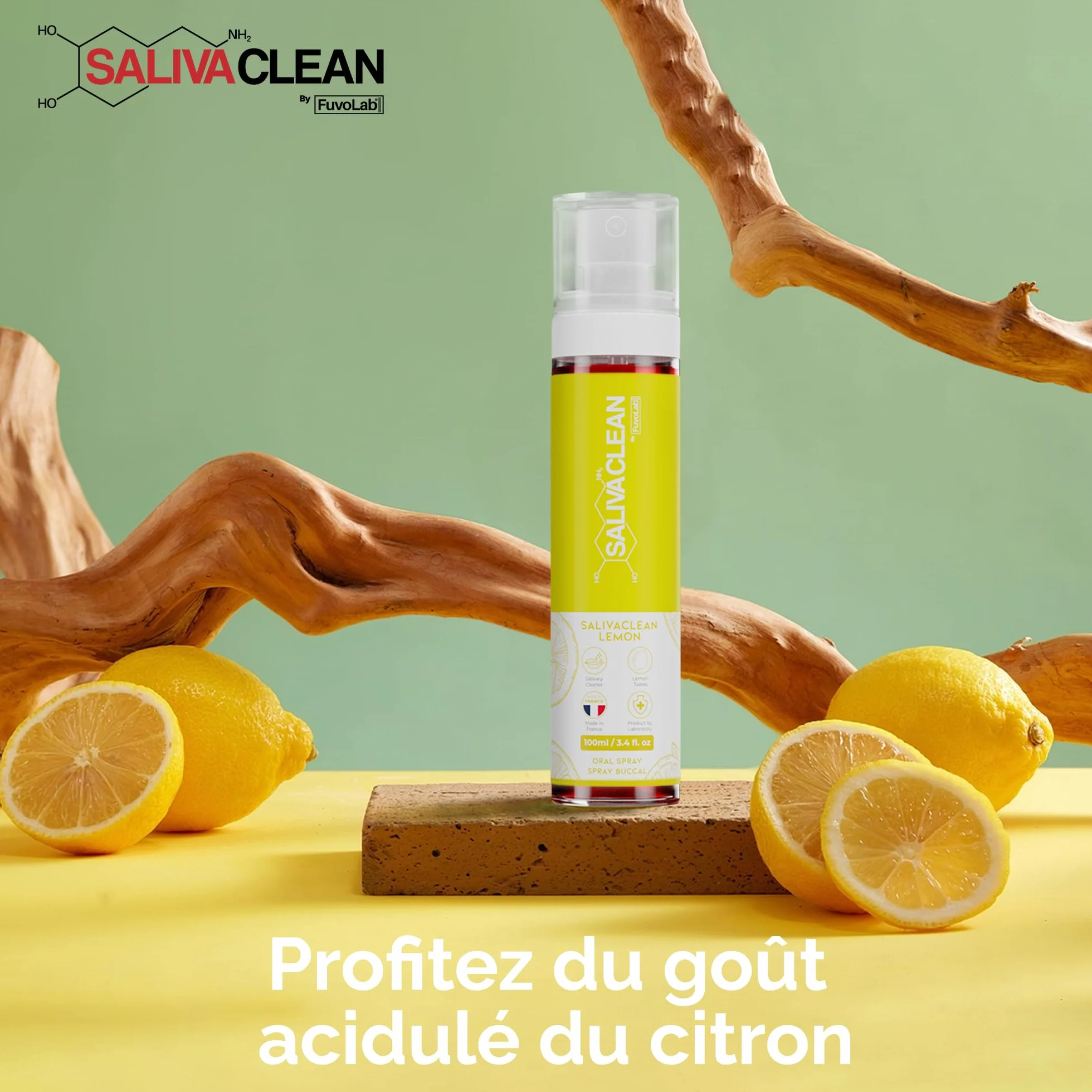 SalivaClean Anti-THC Spray Buccal 100ml Citron | Détox Salivaire Instantané | Nettoyant Salive