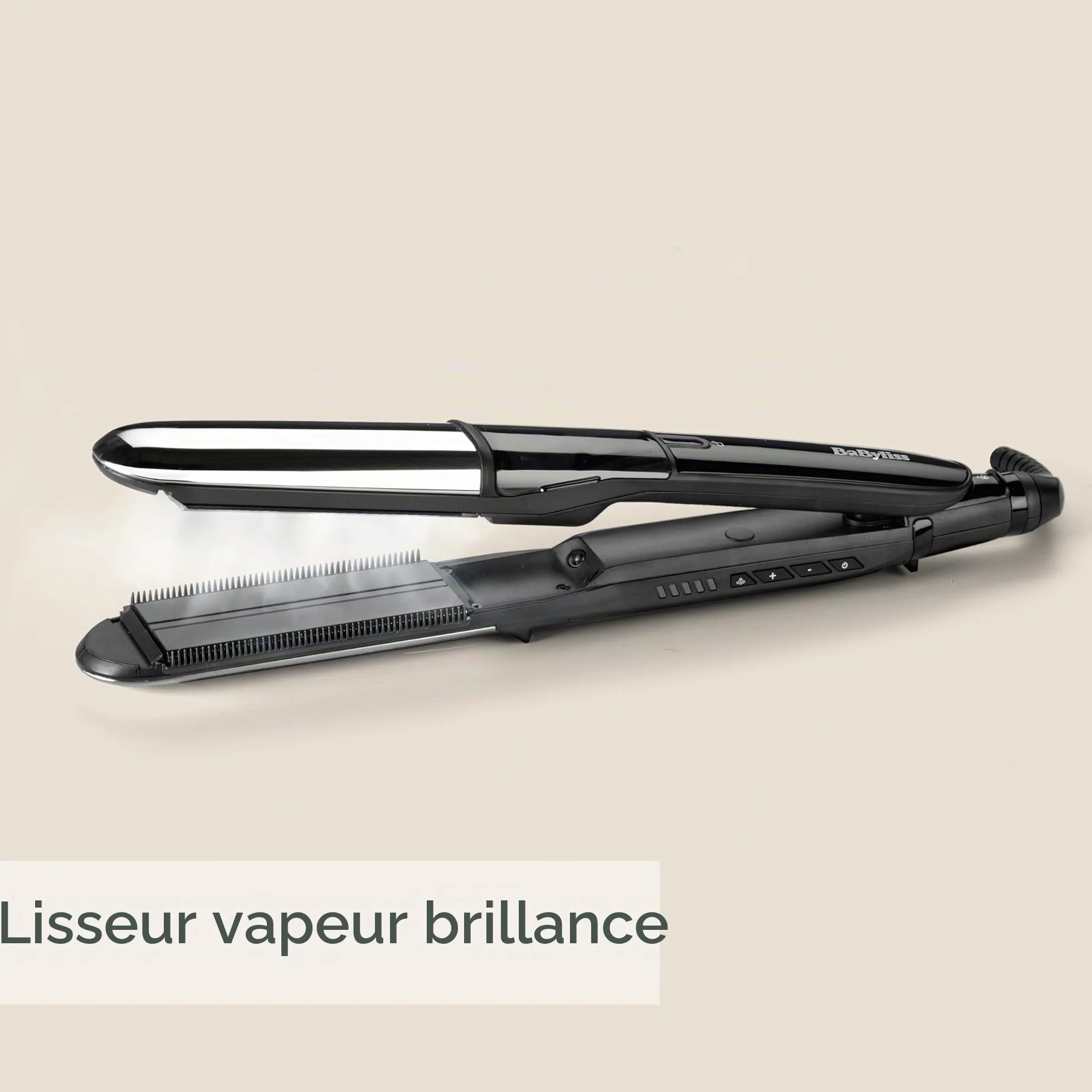 BaByliss ST496E Lisseur vapeur Steam Shine plaques XL tourmaline-céramique ionique anti-frizz cheveux brillants