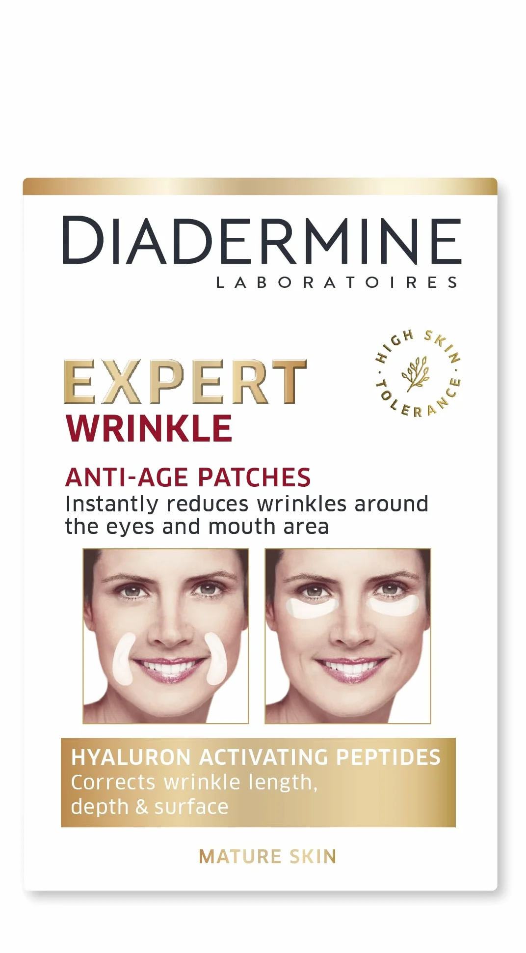Diadermine Expert Rides Patchs Anti-Rides Visage 12 patchs