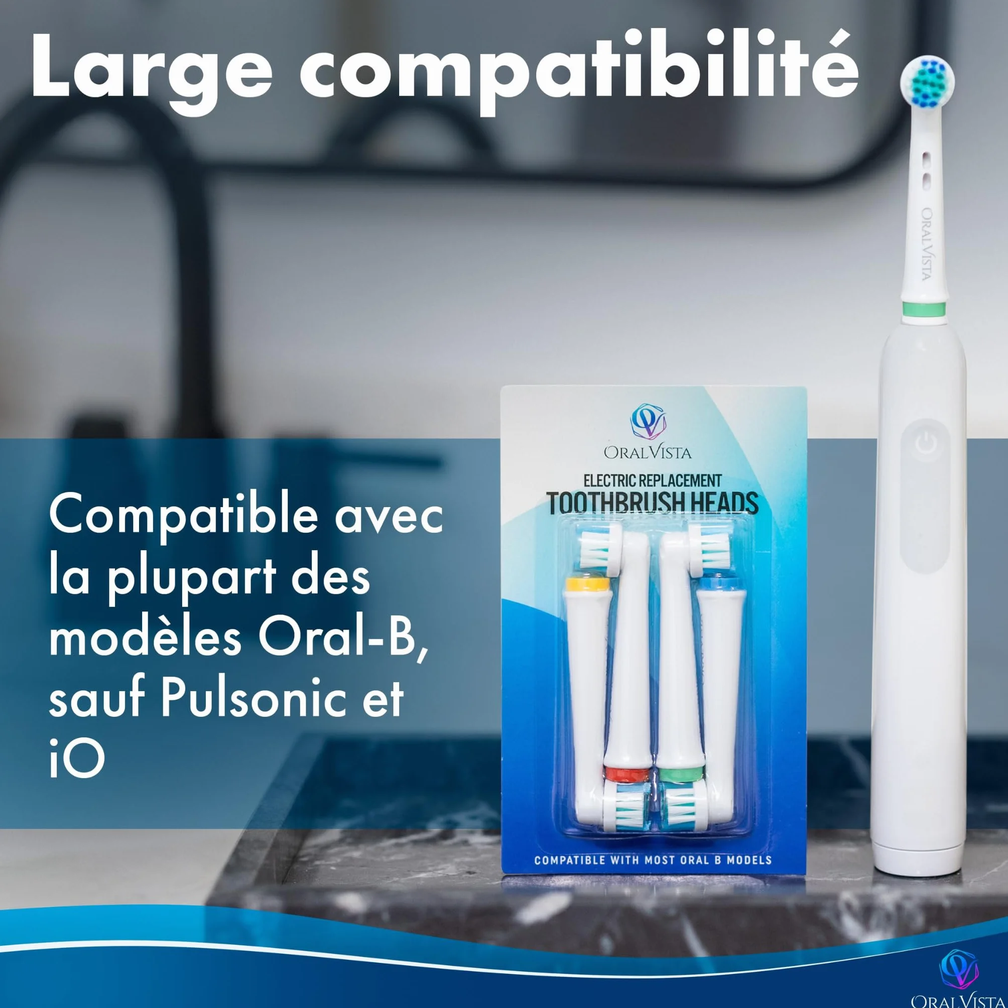 Brossette Oral-B Compatibles 16-Pack Tête Brosse à Dent Rechange pour Gencives Sensibles