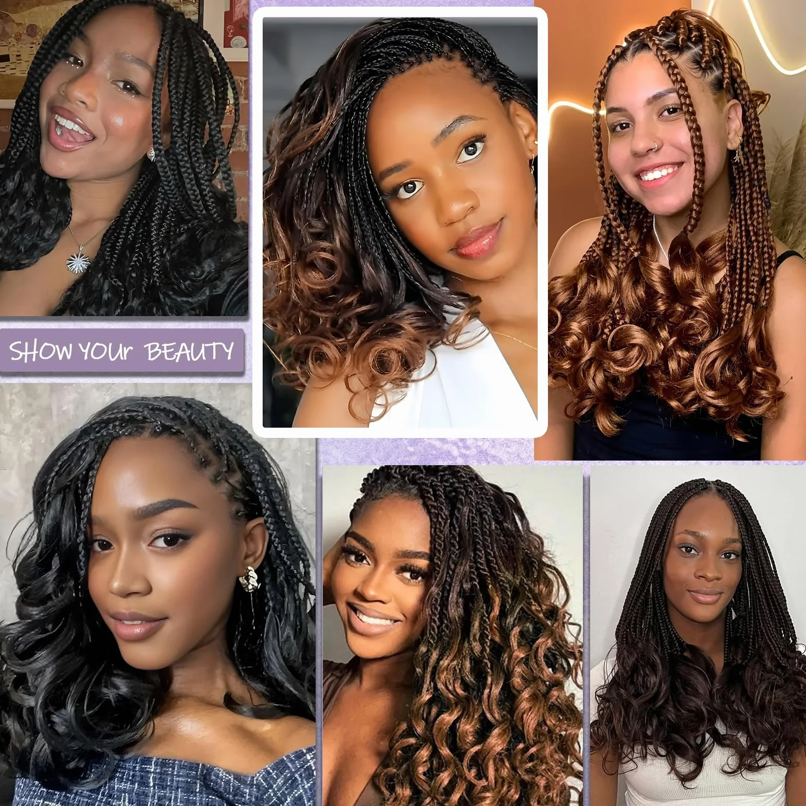 12 Inch French Curls Braiding Hair 8 Packs Spanish Curly Braids Pre Stretched Loose Wave Soft French Curl Synthetic Braiding Hair Extensions for Women (1B, 12 Inch (Pack of 8))