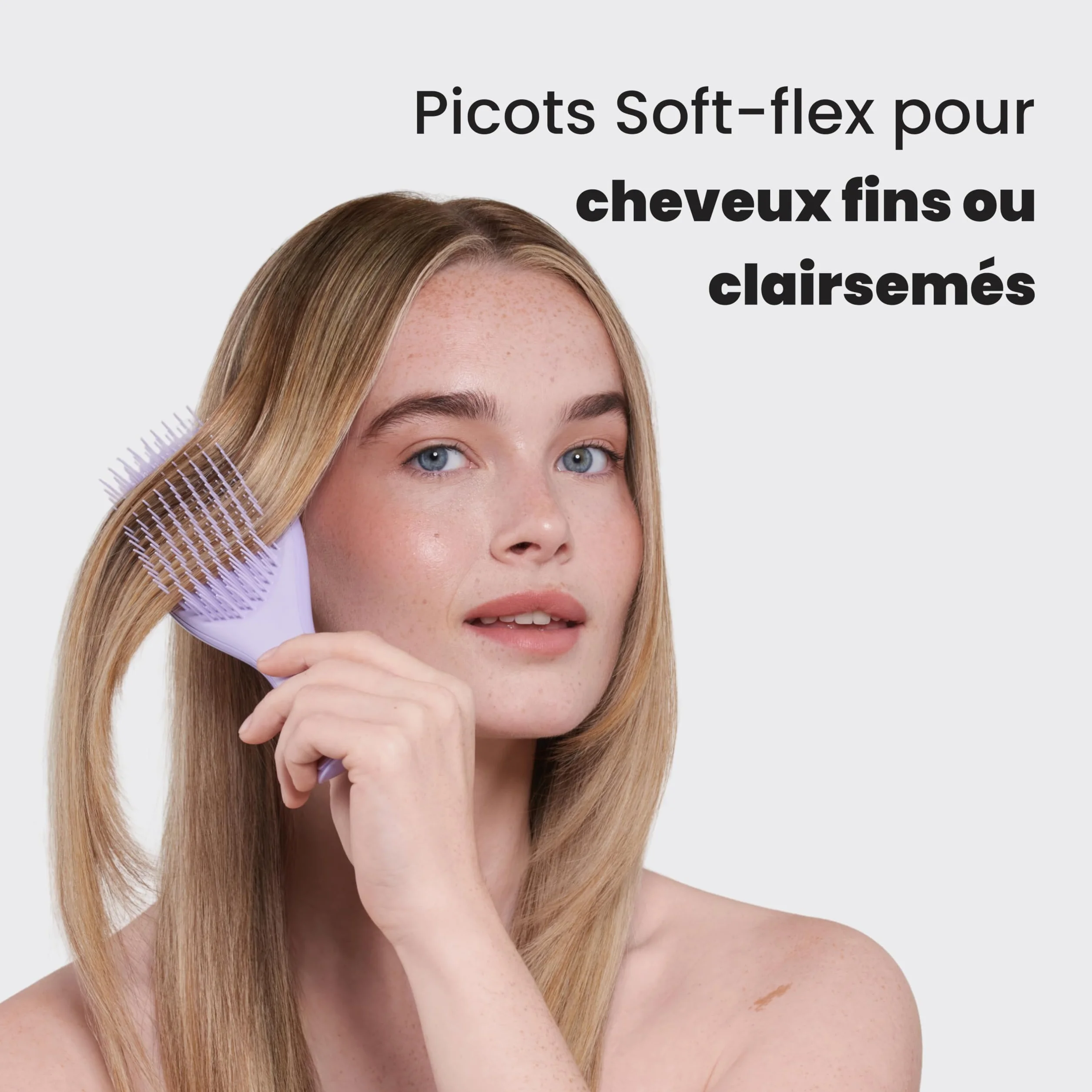 Tangle Teezer Ultimate Detangler Brosse à Cheveux pour Cheveux Colorés Fins et Délicats, Picots Souples 2 Niveaux, Bruyère Hypnotique