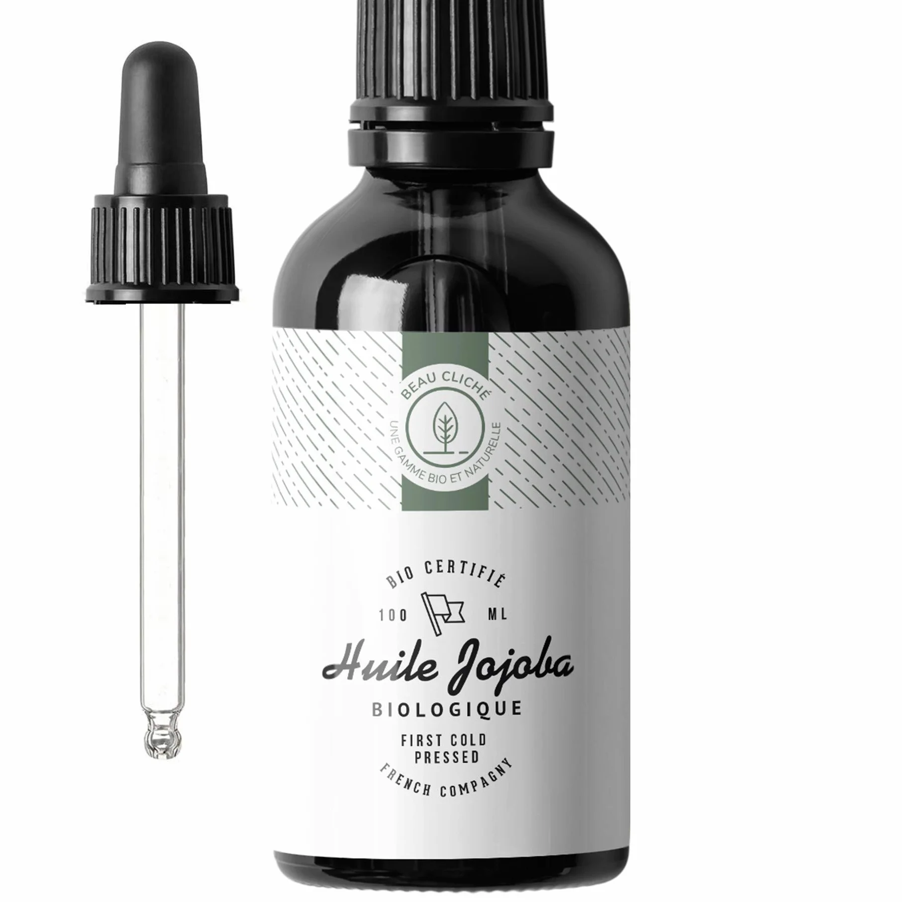 Huile de Jojoba Bio Pressée à froid Pure 100ml - Soin Naturel pour Peau Cheveux Barbe