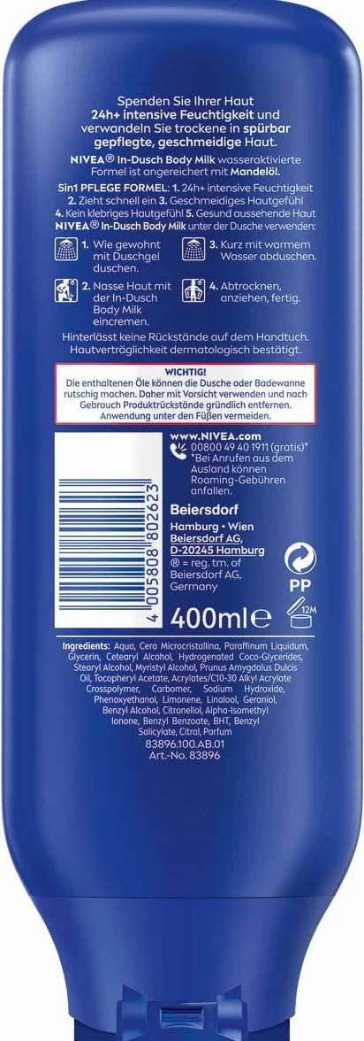 Nivea Lait Corps sous la Douche Nourrissant 400 ml