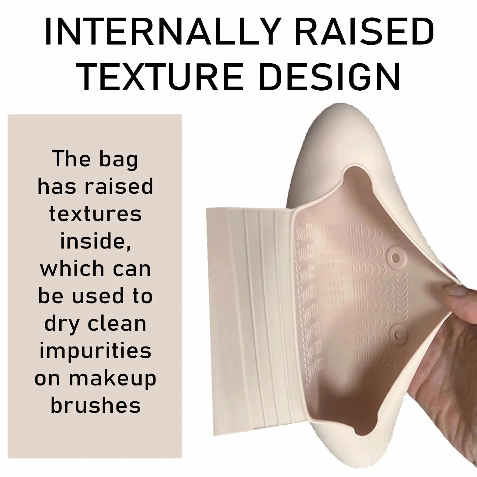 Étui à Pinceau de Maquillage en Silicone Rangement Portable Fermeture Magnétique pour Voyages Trousse pour Femmes (Kaki)