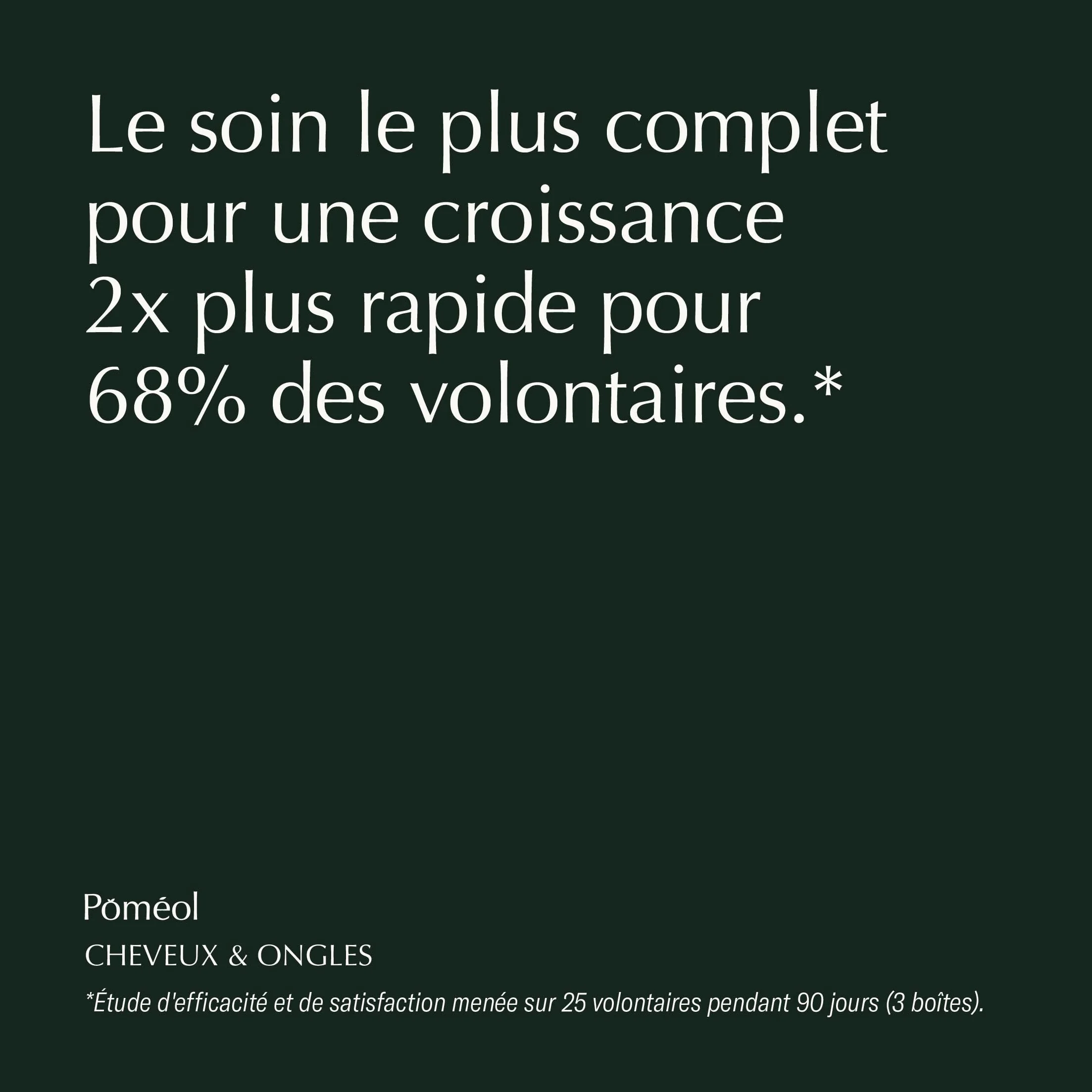 POMÉOL Pousse Croissance Anti-chute Complément Alimentaire Cheveux Kératine Roquette Myrtille 90 jours