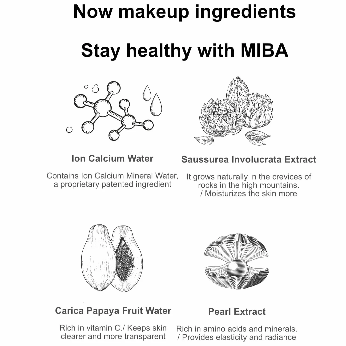 Mineral Bio Ion calcium minéral BB Crème SPF 50 +/PA +++ 50ml UV Protection & Eclat & Anti-rides