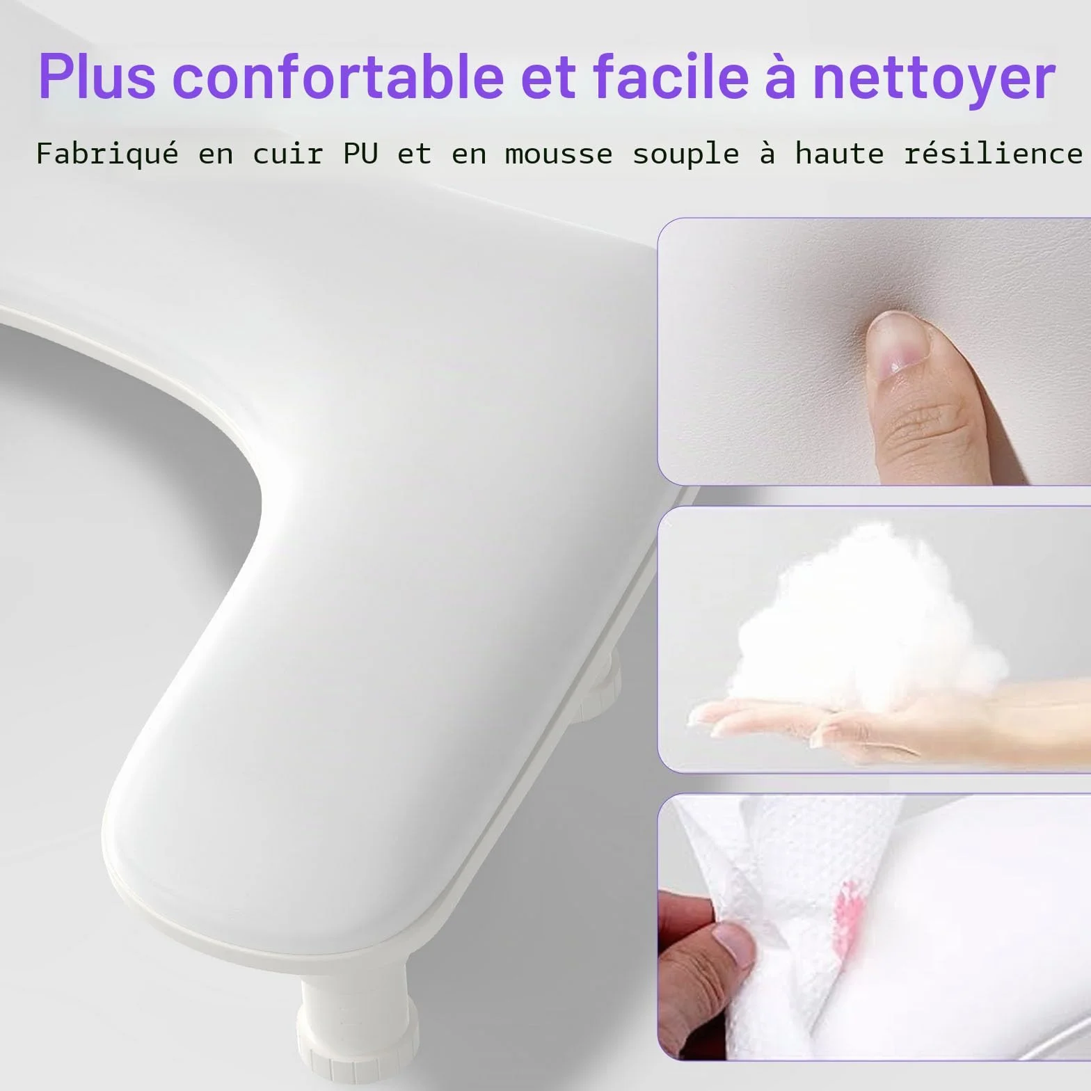 ZIZZON Accoudoir en forme de U réglable en hauteur pour manucure - Repose-main en microfibre et cuir synthétique - Pour manucure