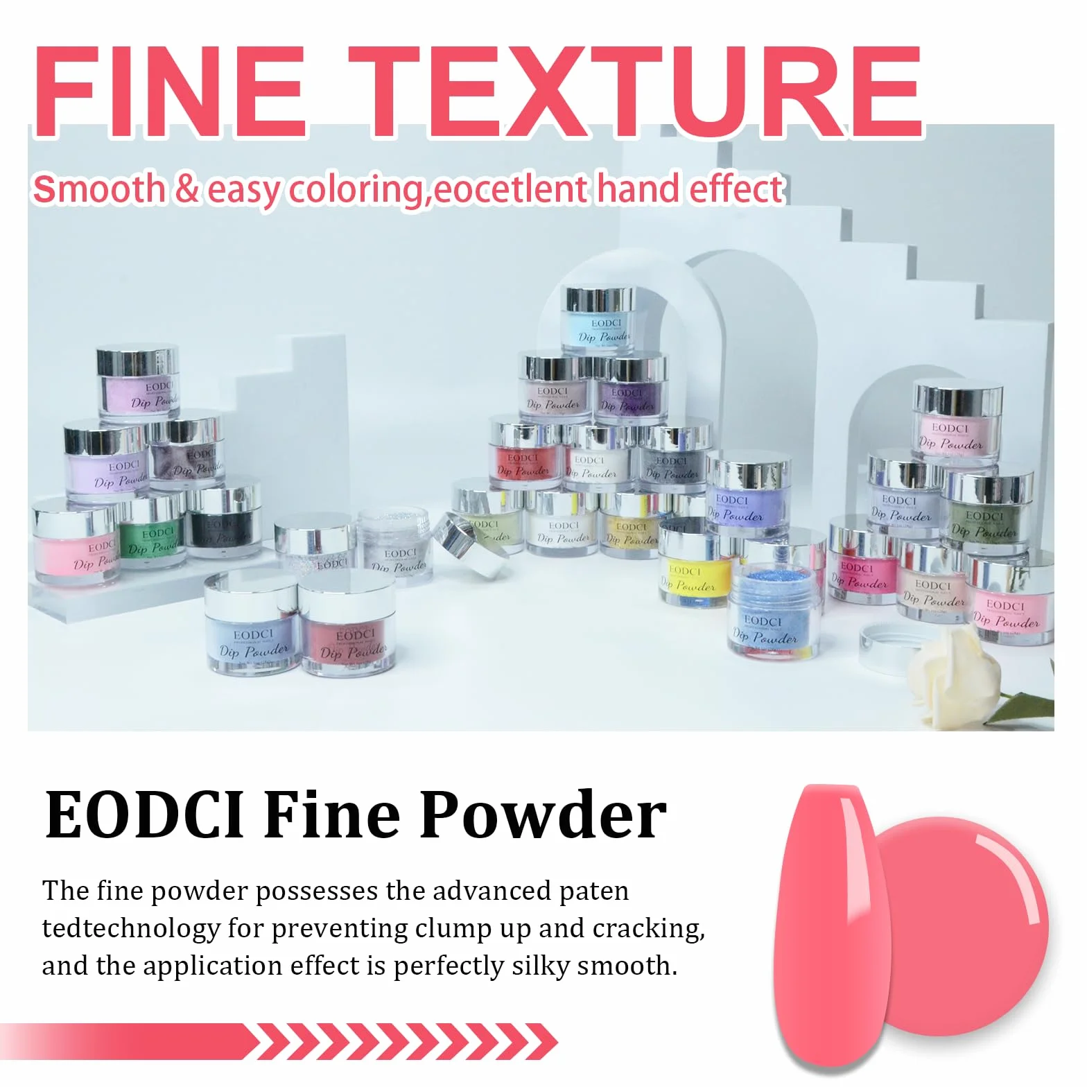 Poudre à Ongles Dipping Powder 28g Rose Manucure Kits Français Salon DIY Sans Odeur Durable