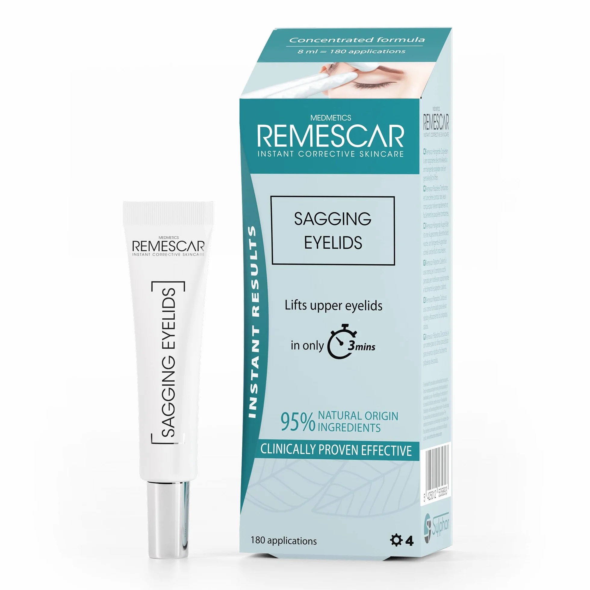 Remescar Crème Paupières Tombantes 8ml – Soin Contour des Yeux Liftant Anti-Poches
