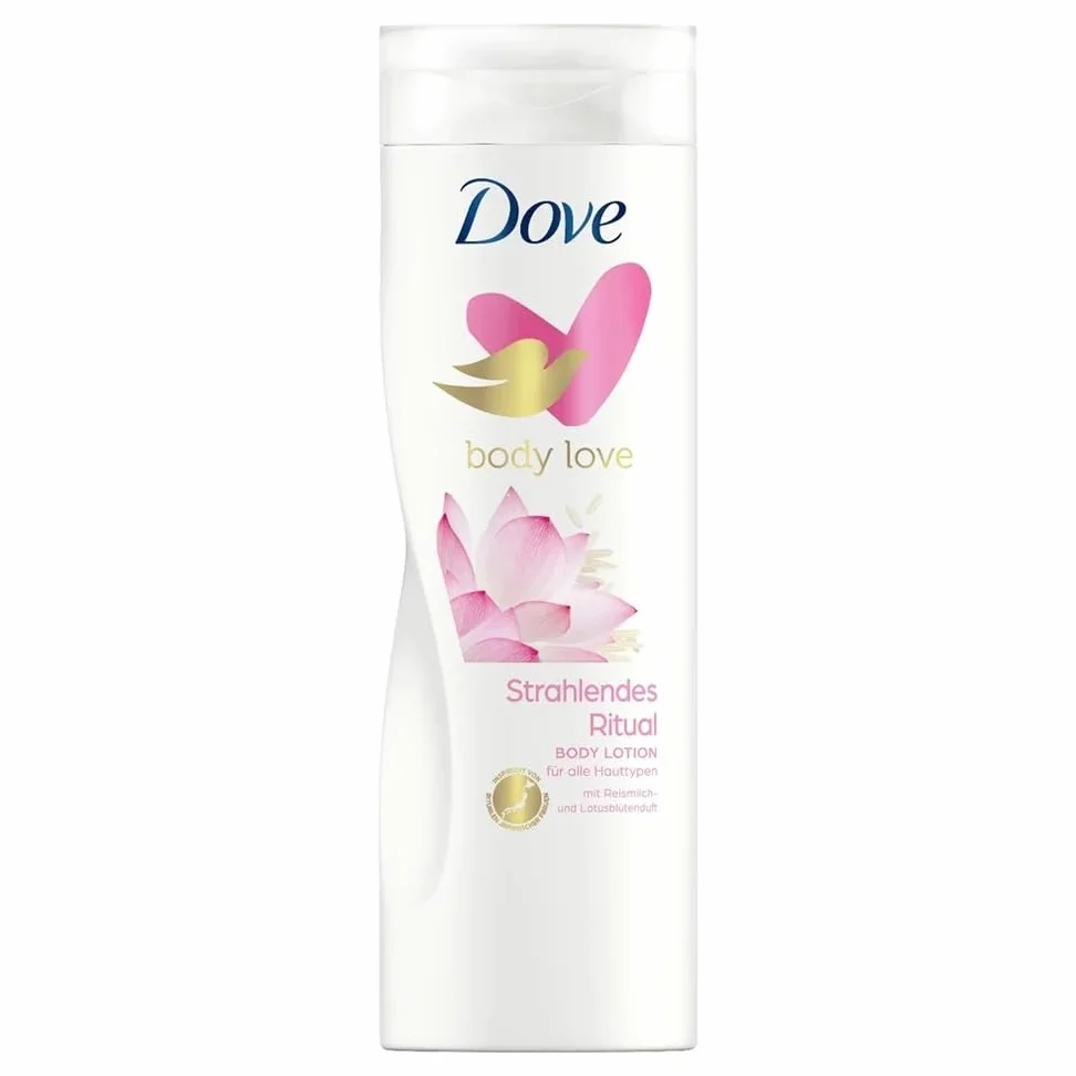 Dove Lotion pour le corps – GLOWING Lotus Flower – Pour tous types de peau – Lot de 3 (3 x 400 ml)