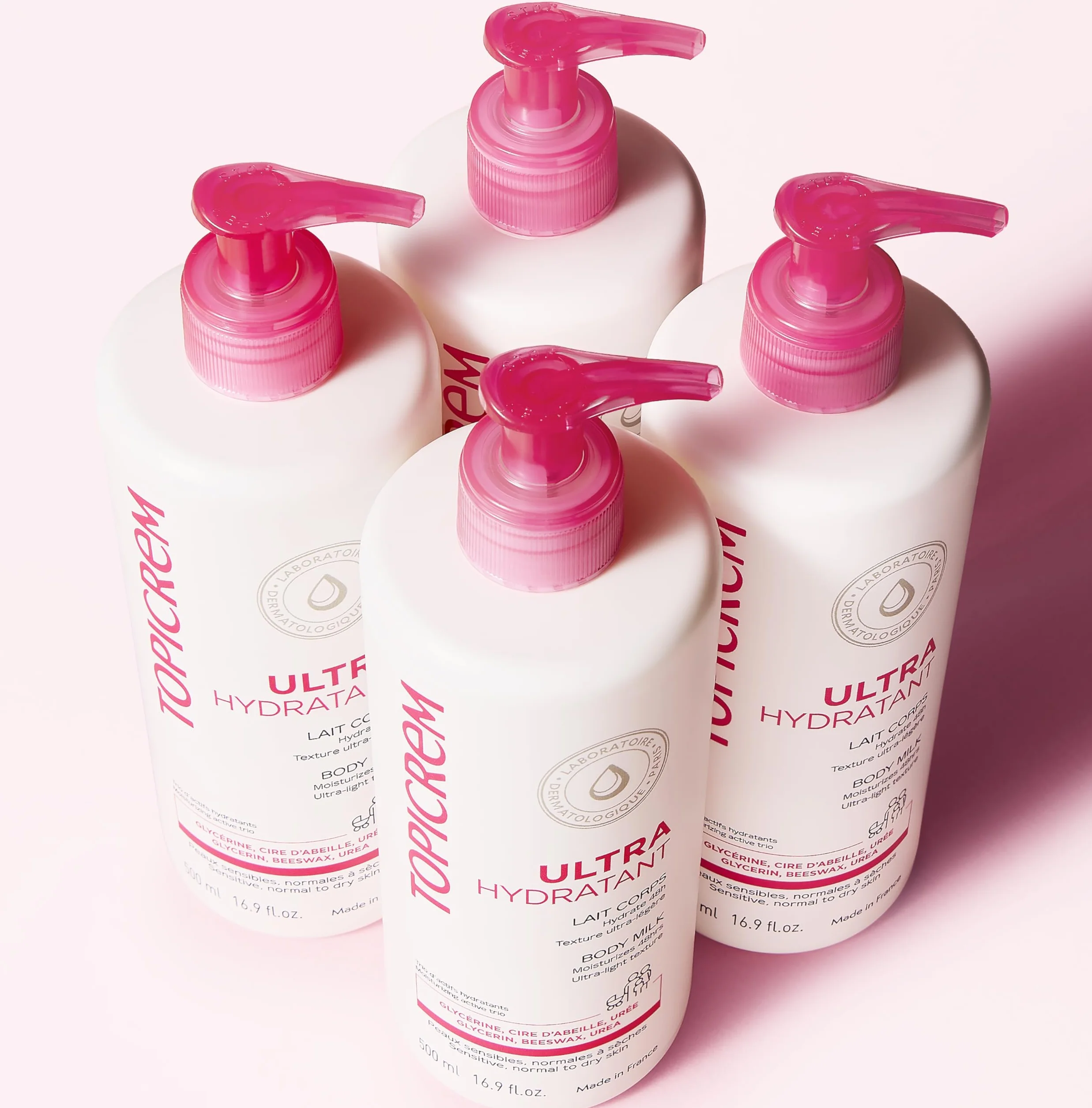 Topicrem Ultra Hydratant Lait Corps 2x500 ml Hydrate 48h Relipide Peaux Sensibles