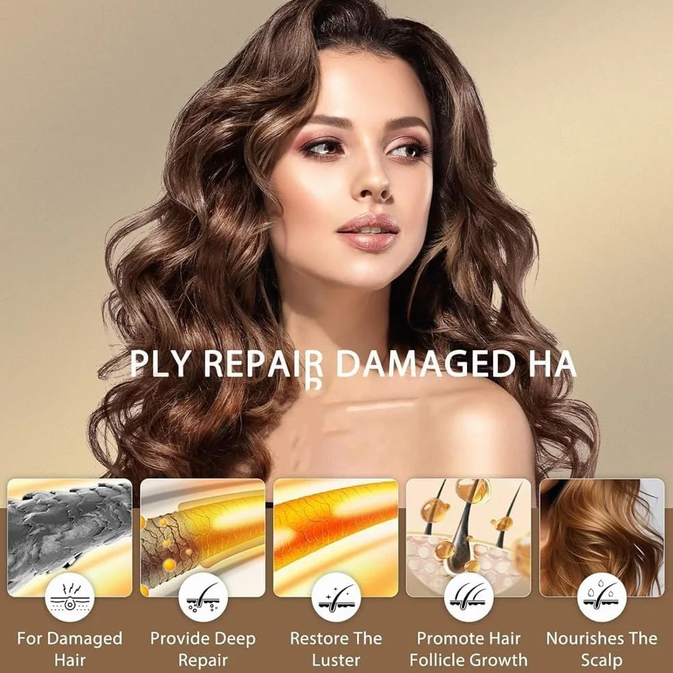 Huile de Batana pour la Croissance des Cheveux, Pâte d'huile de Batana 100% brute, Shampoing anti-chute, Renforce les cheveux naturellement, Prévient les frisottis, Convient à tous types de cheveux