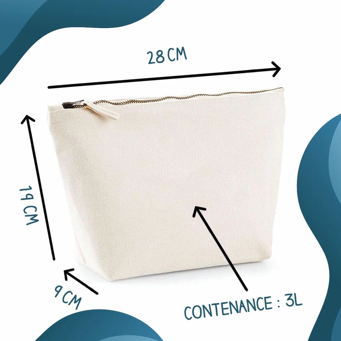 Trousse Merci Coach géniale | Idée Cadeau Collègue Travail Retraite Pochette Maquillage Toilette