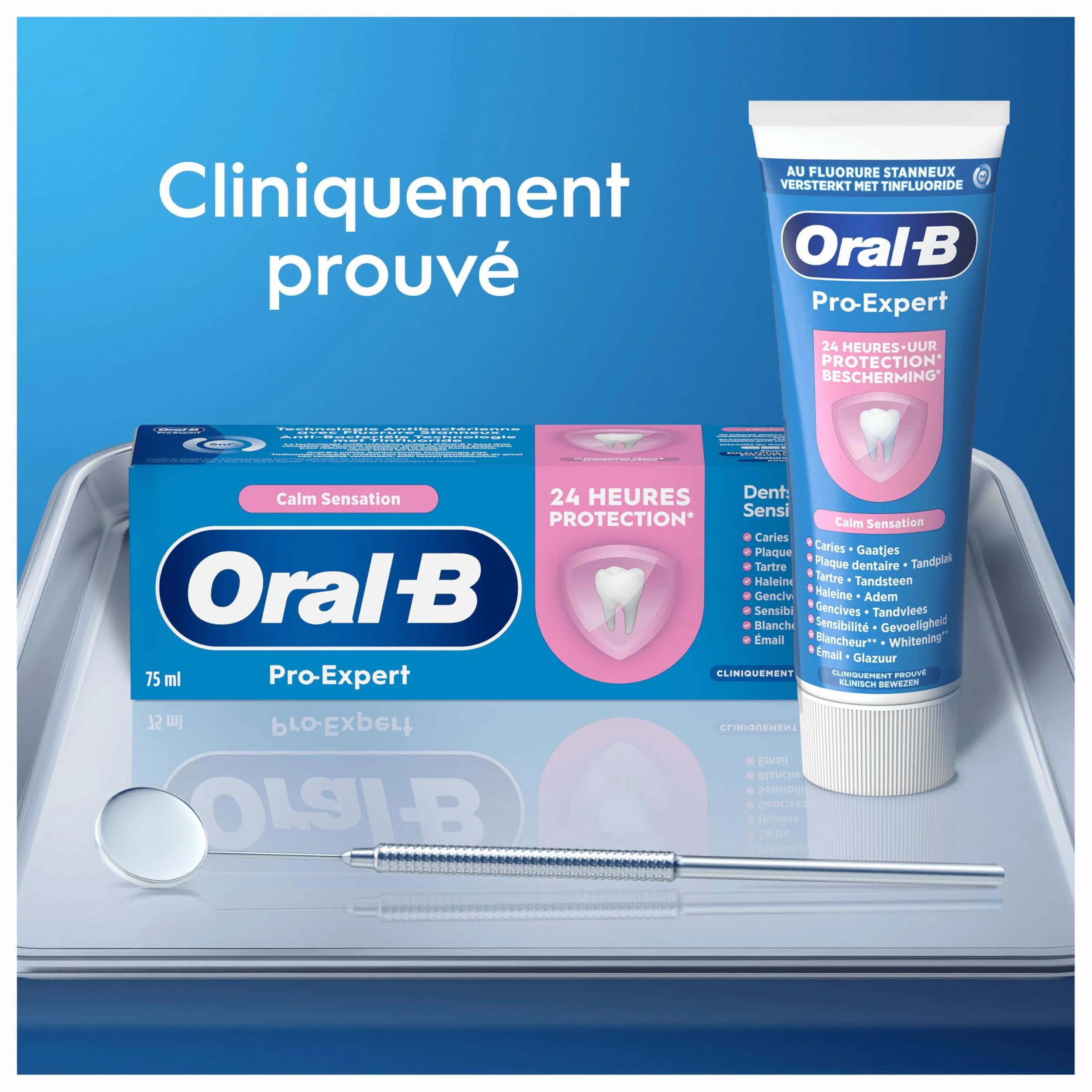 Oral-B Dentifrice Pro-Expert Calm Sensation Dents Sensibles Protection Gencives Lot de 3