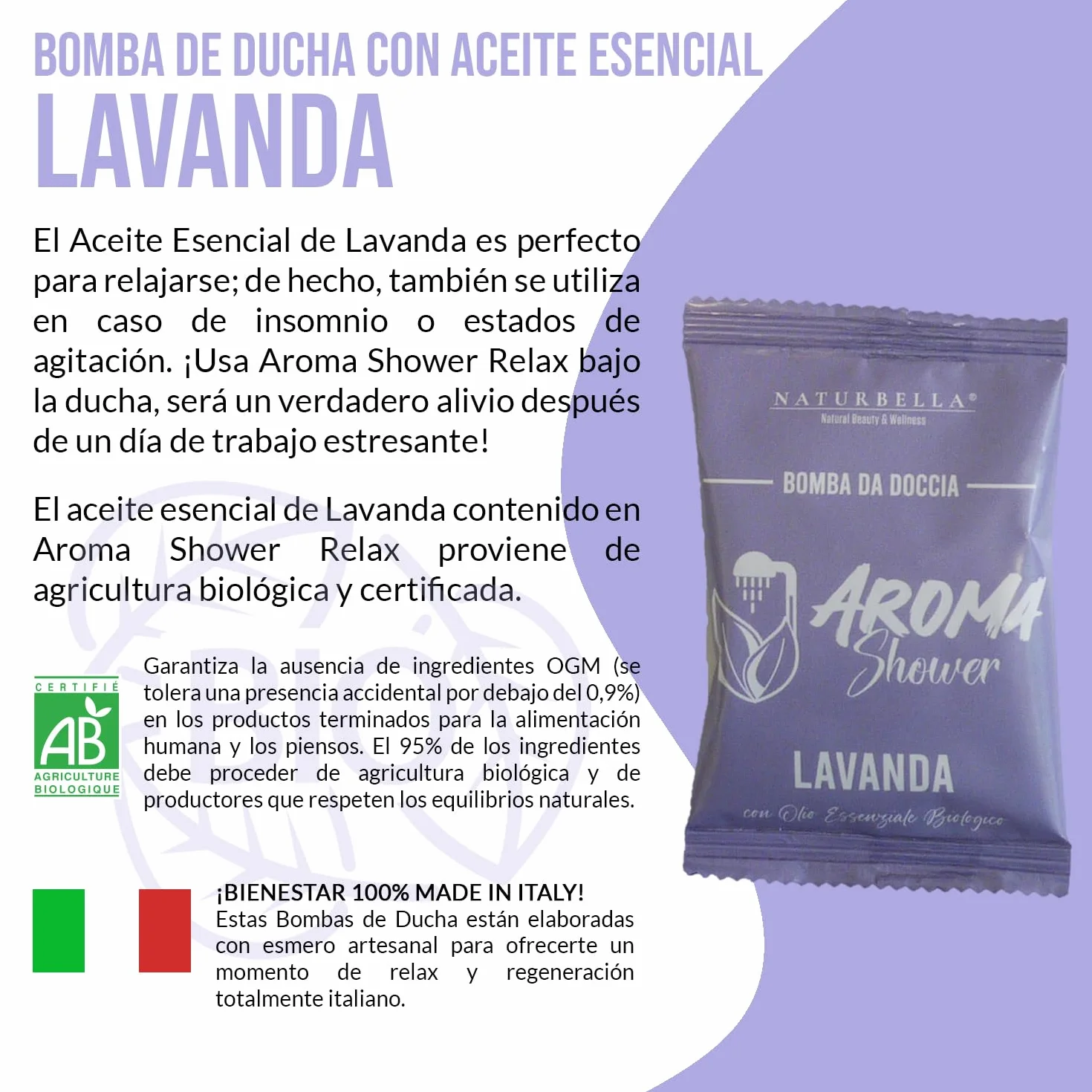 Gisa Wellness Bombes de Douche Aroma Shower BOX 10 pièces Huiles Essentielles Bio Lavande Citron Eucalyptus