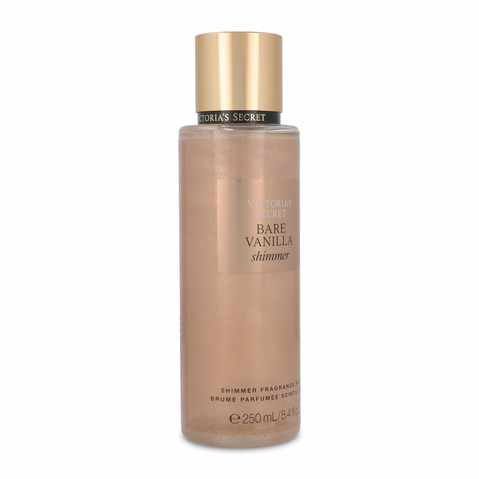 Victoria's Secret Bare Vanilla Shimmer Brume parfumée Vanille fouettée et cachemire doux, 250 ml