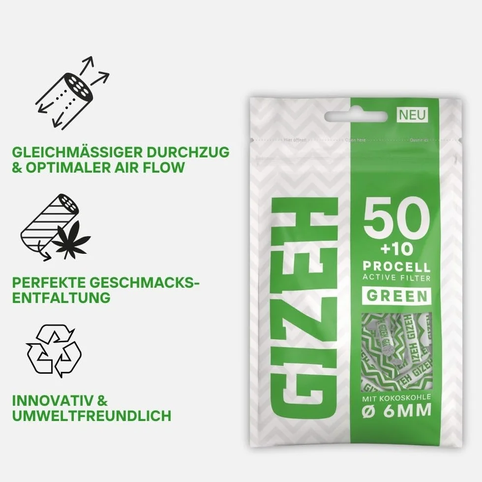 Gizeh Filtre à charbon actif en plastique