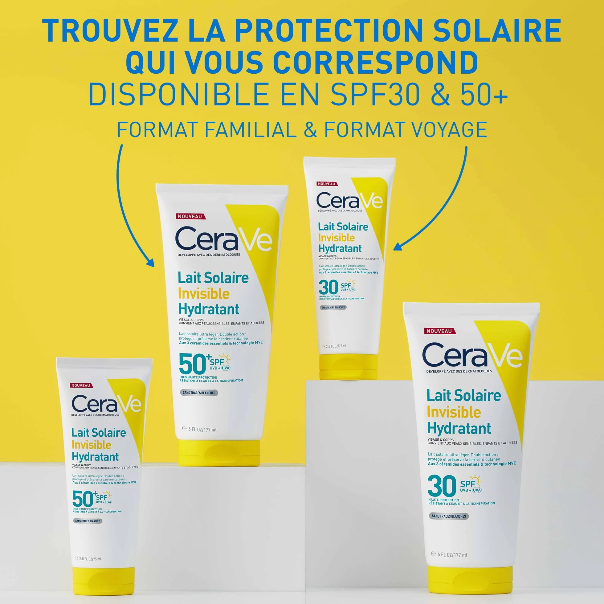 CeraVe Lait Solaire Invisible Hydratant SPF50+