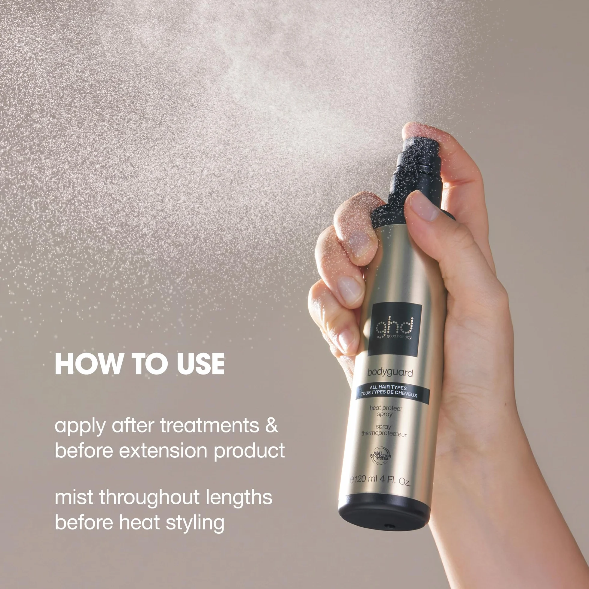 GHD Style Heat Protection Spray 120 ml pour adultes, usage quotidien, format pratique