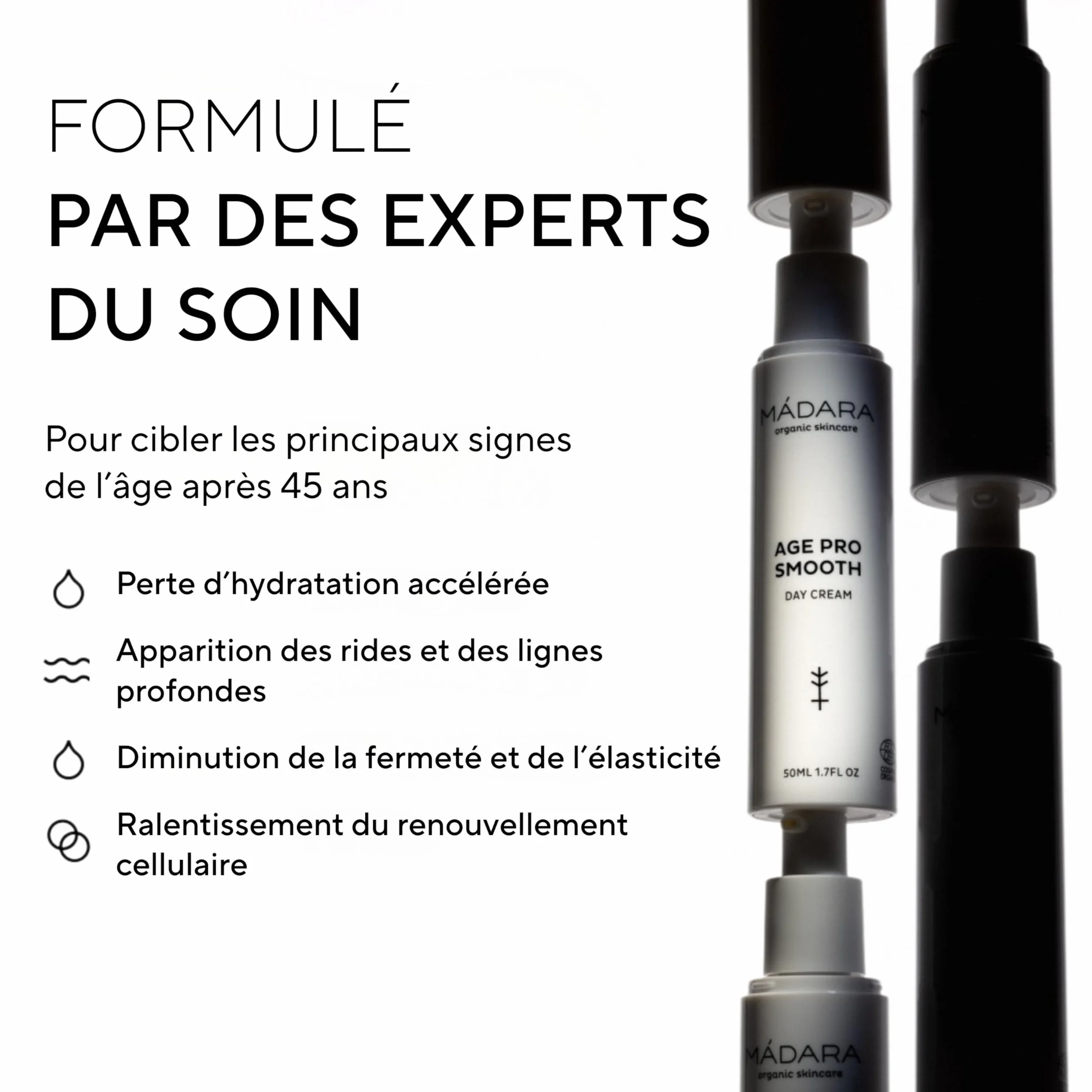 MÁDARA Crème Jour Hydratante Fermeté Hyaluronique 50 ml Visage Naturel