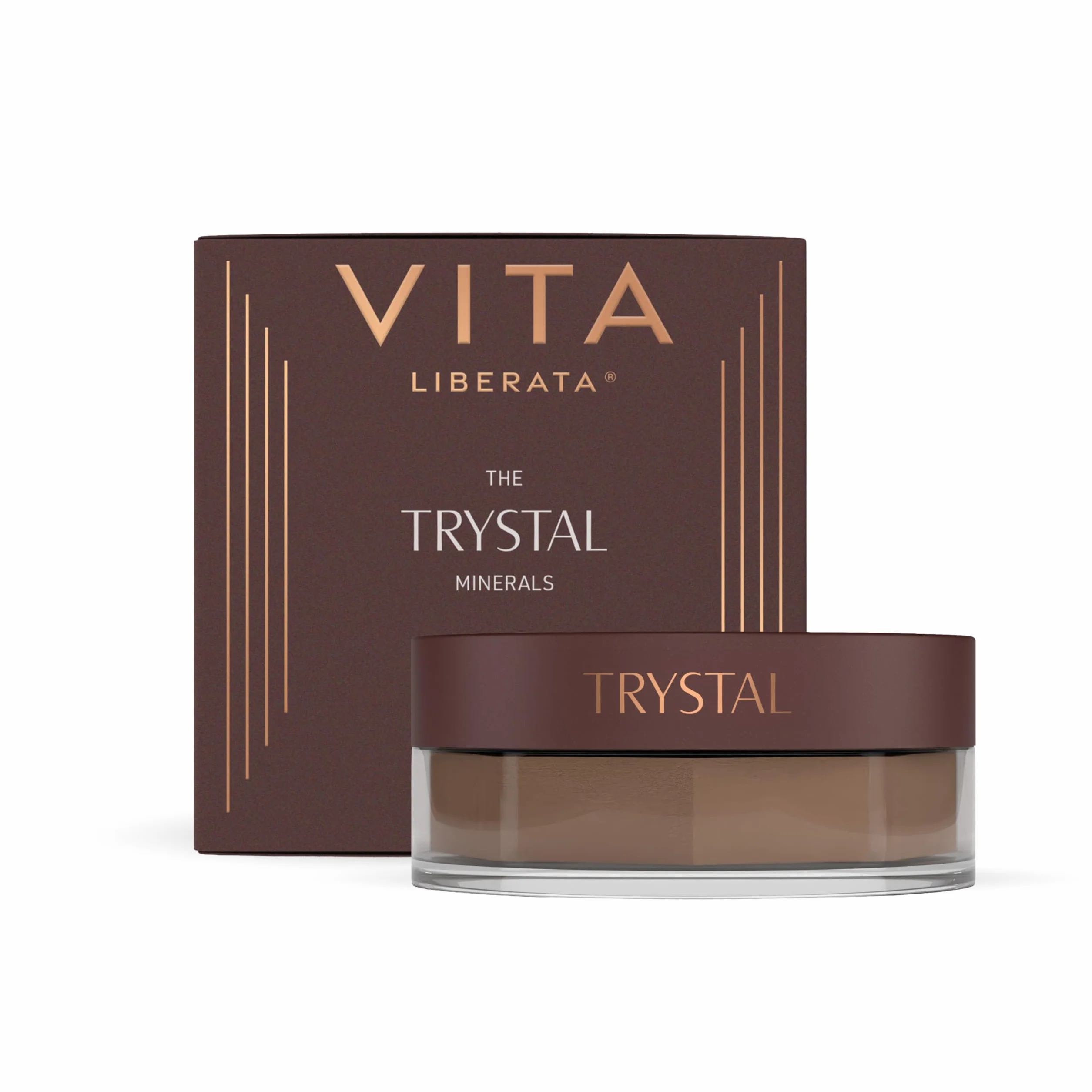 VITA LIBERATA Trystal Poudre minérale bronzante libre n°2, ombre Sun Kiss, bronzant et contour pour une lueur naturelle ensoleillée, sans paraben, convient aux peaux claires/moyennes, végétalien et