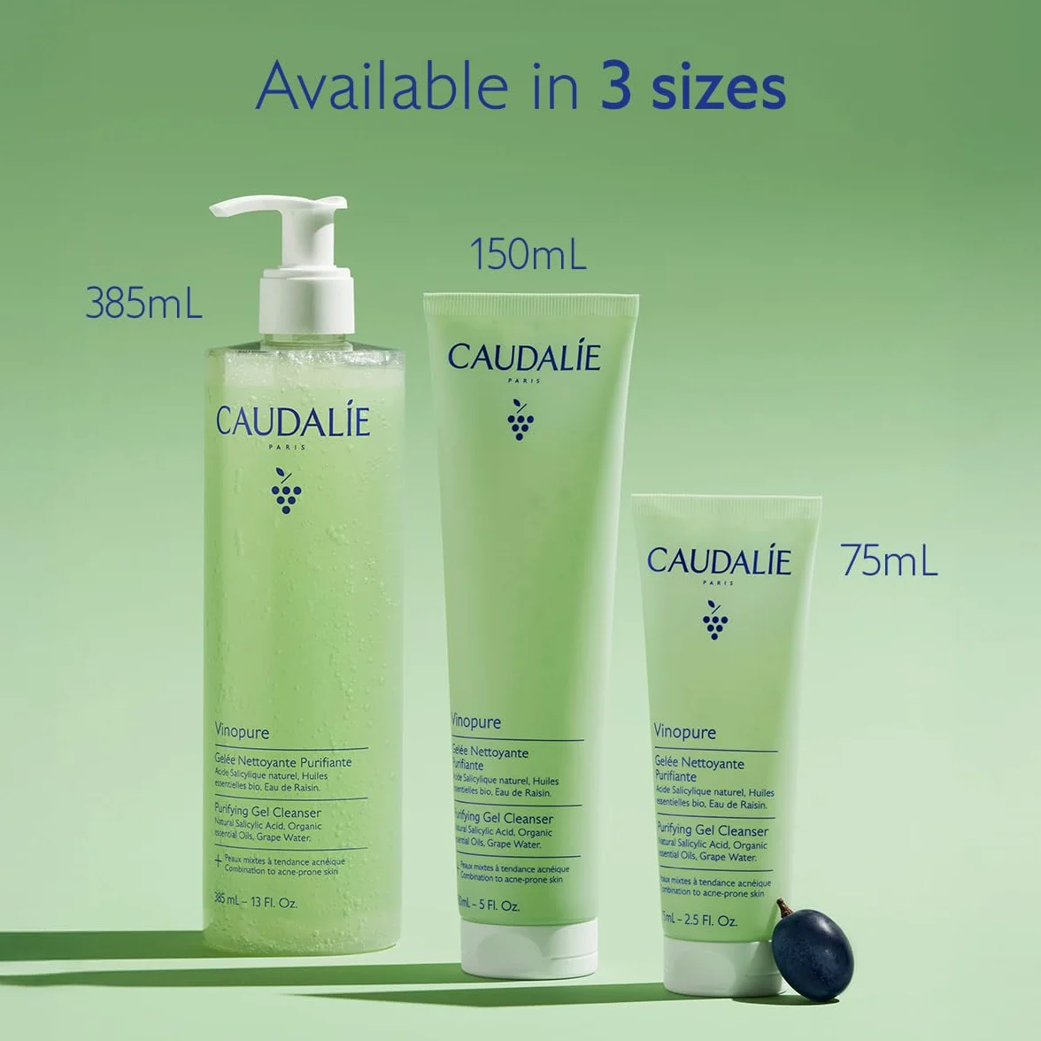 Caudalie Vinopure Gel Nettoyant Clarifiant Acide Salicylique 150 ml