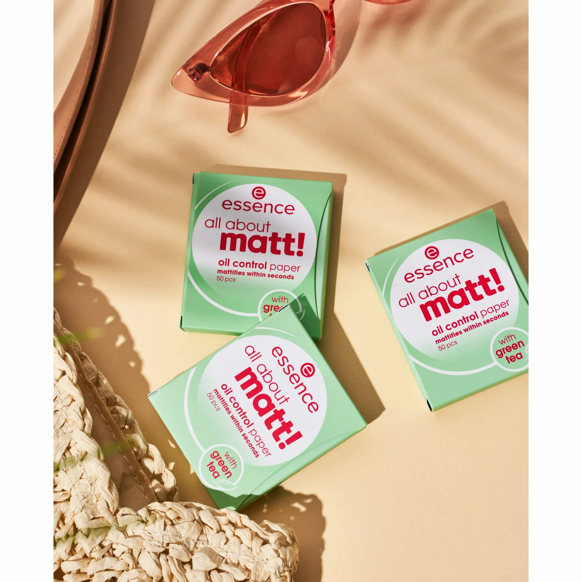 Essence all about matt! papier matifiant contrôle sébum brillance mat 50pcs