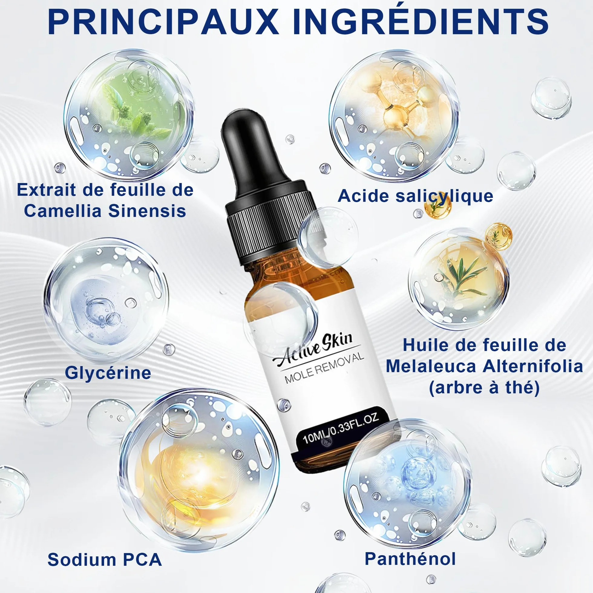 Action Enlèvement Des Acrochordons – Pipette Précision Visage & Corps | Élimination Ciblée des Verrues Plantaires, Vulgaire et Plates | Formule Douce à, Format Voyage(10ml)