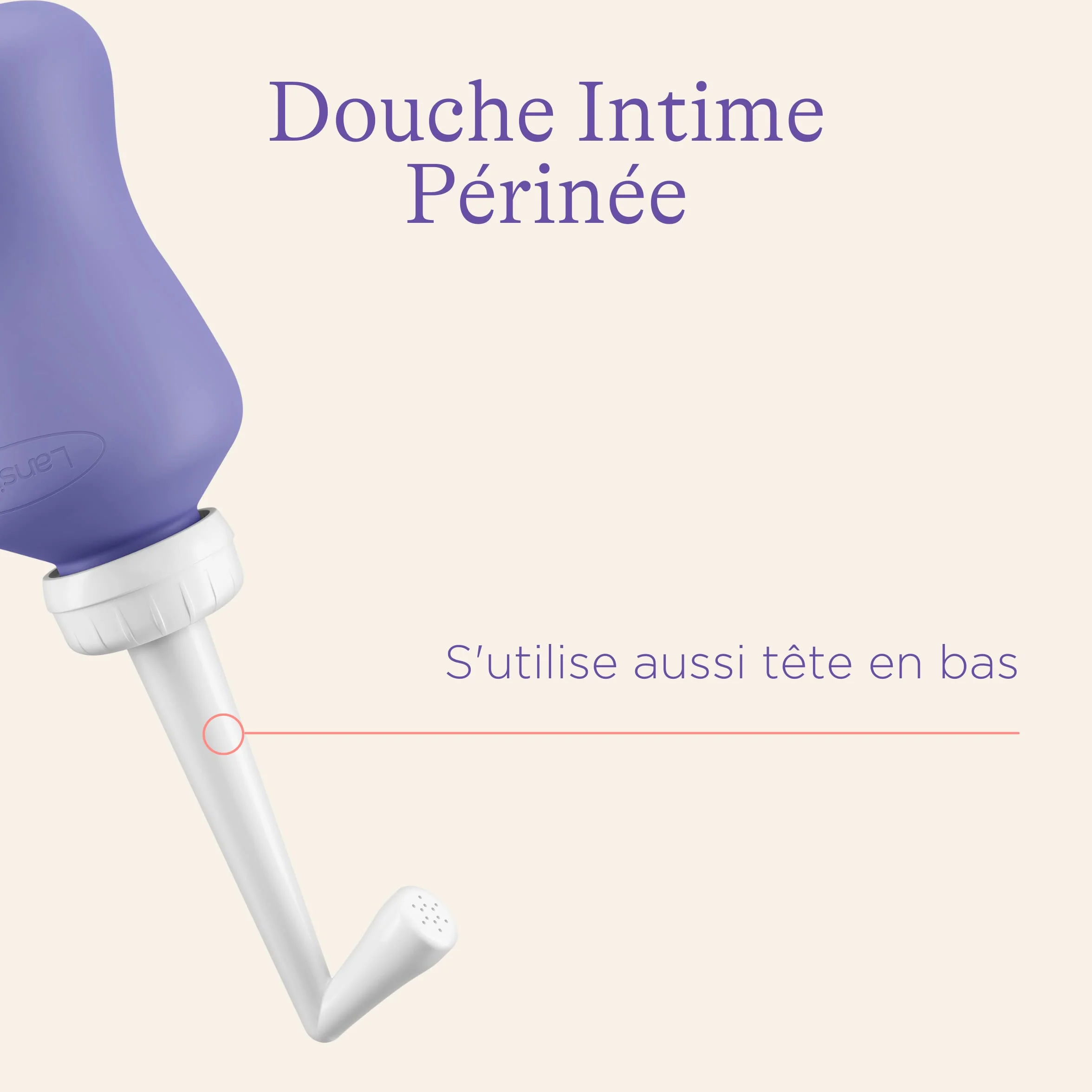 Lansinoh Douche Intime Périnée Post-Accouchement Bouteille Lavage Bec Incliné 360° Anti-Fuite Sans BPA