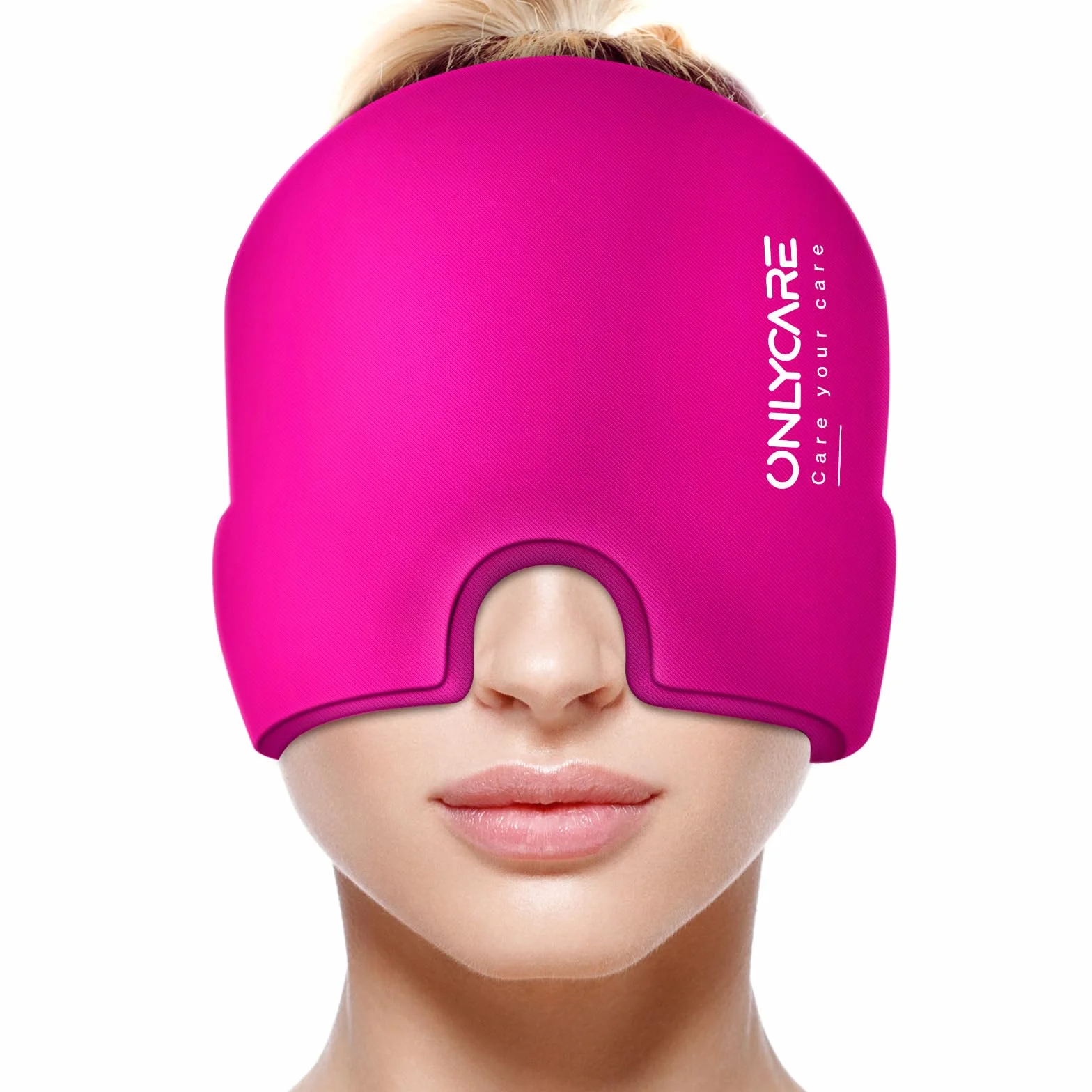 Onlycare Migraine Cap Bonnet, Poche de Glace en Gel, Masque de Glace Anti migraine rafraîchissant, Chapeau, Cold Therapy Relief
