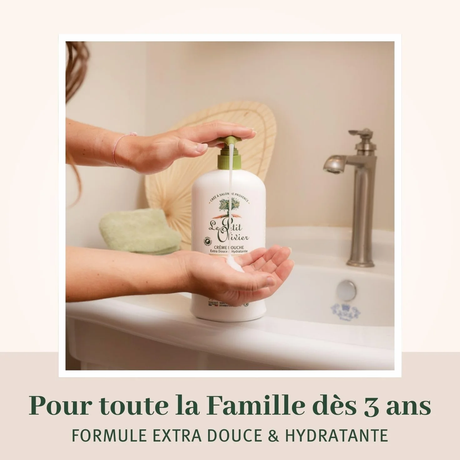 LE PETIT OLIVIER Crème Douche Extra Douce Hydratante Lait de Karité 750 ml PH Neutre Sans Savon