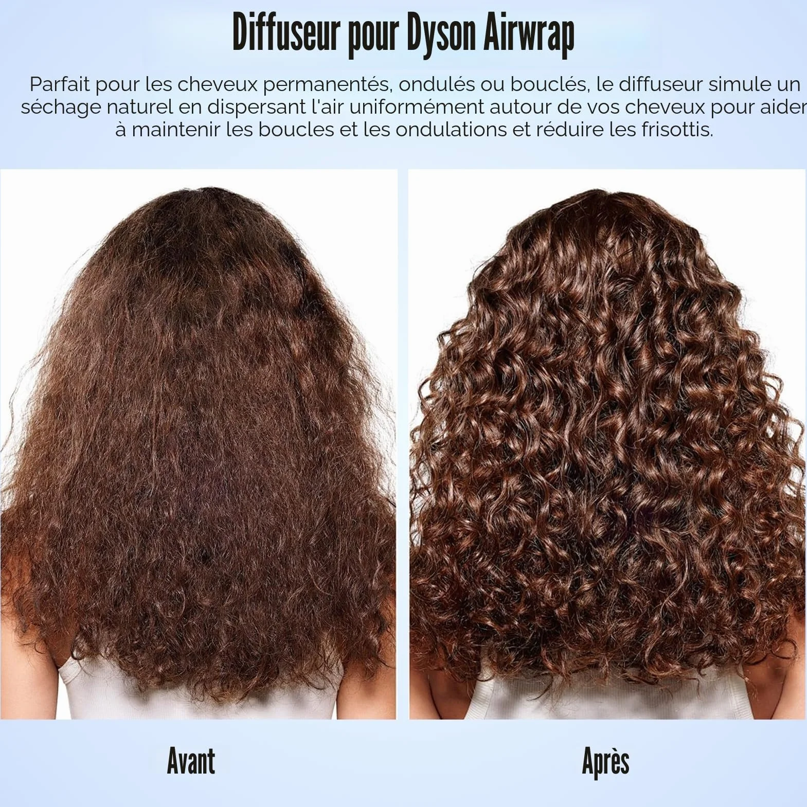 Diffuseur pour Dyson Airwrap Styler HS01 HS05, convertissant votre Air Wrap Styler en sèche-cheveux