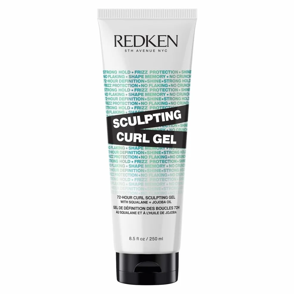 REDKEN, Gel de Fixation 72h, Hydrate & Fixe les Boucles, Formule à l'Huile de Jojoba & Squalane, Cheveux Bouclés, Frisés & Crépus, Vegan, Sans Silicone & Sans Sulfate, Hybrid Curl Stylers, 250ml