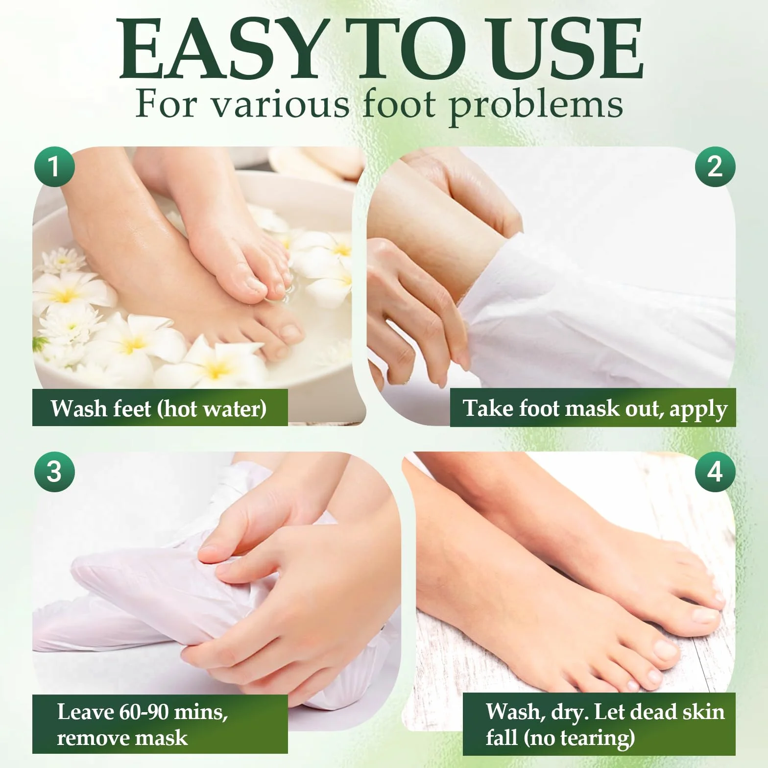Masque Hydratant Pieds Aloe Vera Avocat, Soin Nourrissant Exfoliant Callosités, Pieds Secs Abîmés Talons Lisses