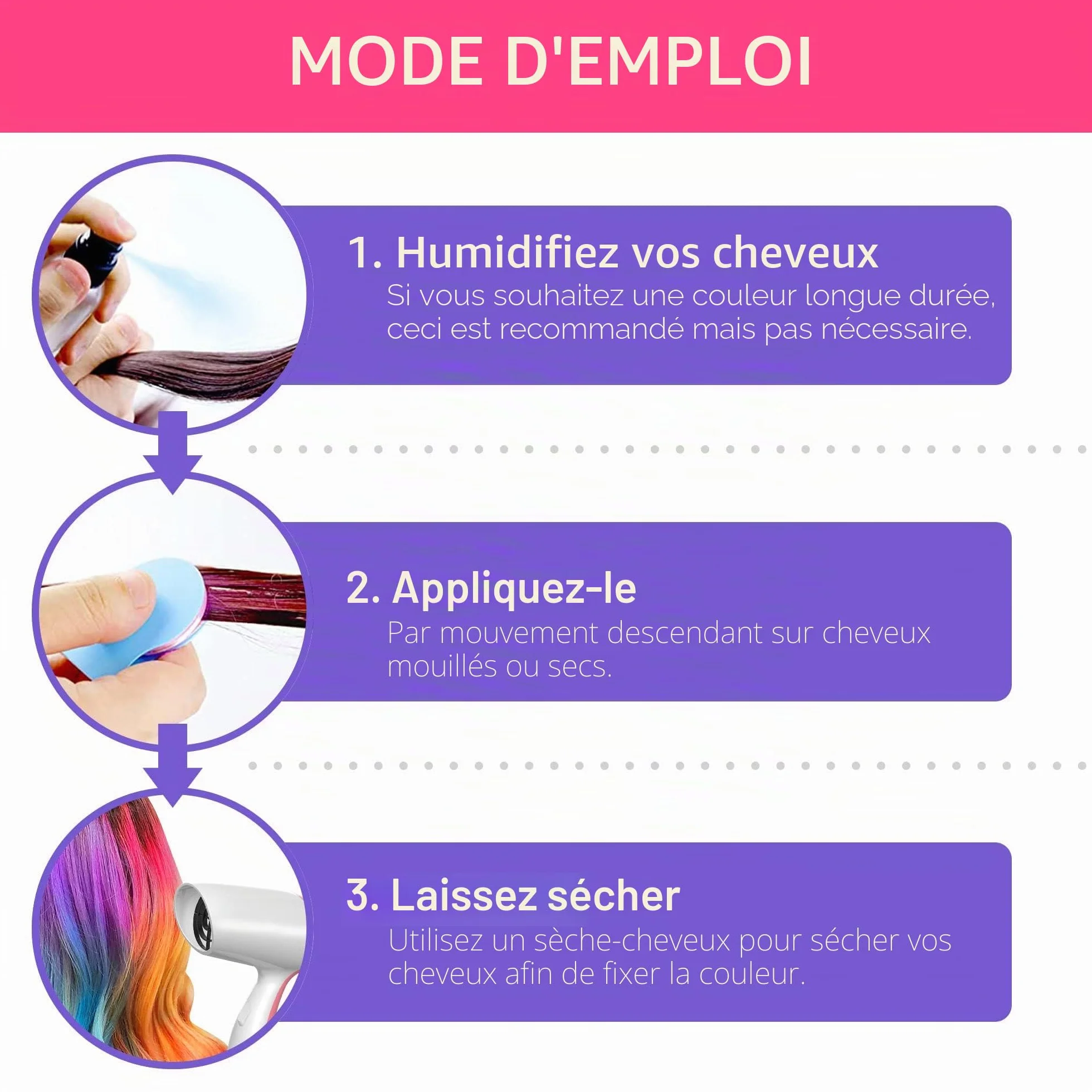 Craie pour Cheveux 8 Couleurs, Coloration Temporaire Cheveux pour Hommes et Femmes, Anniversaire, Fête, Cosplay, Halloween