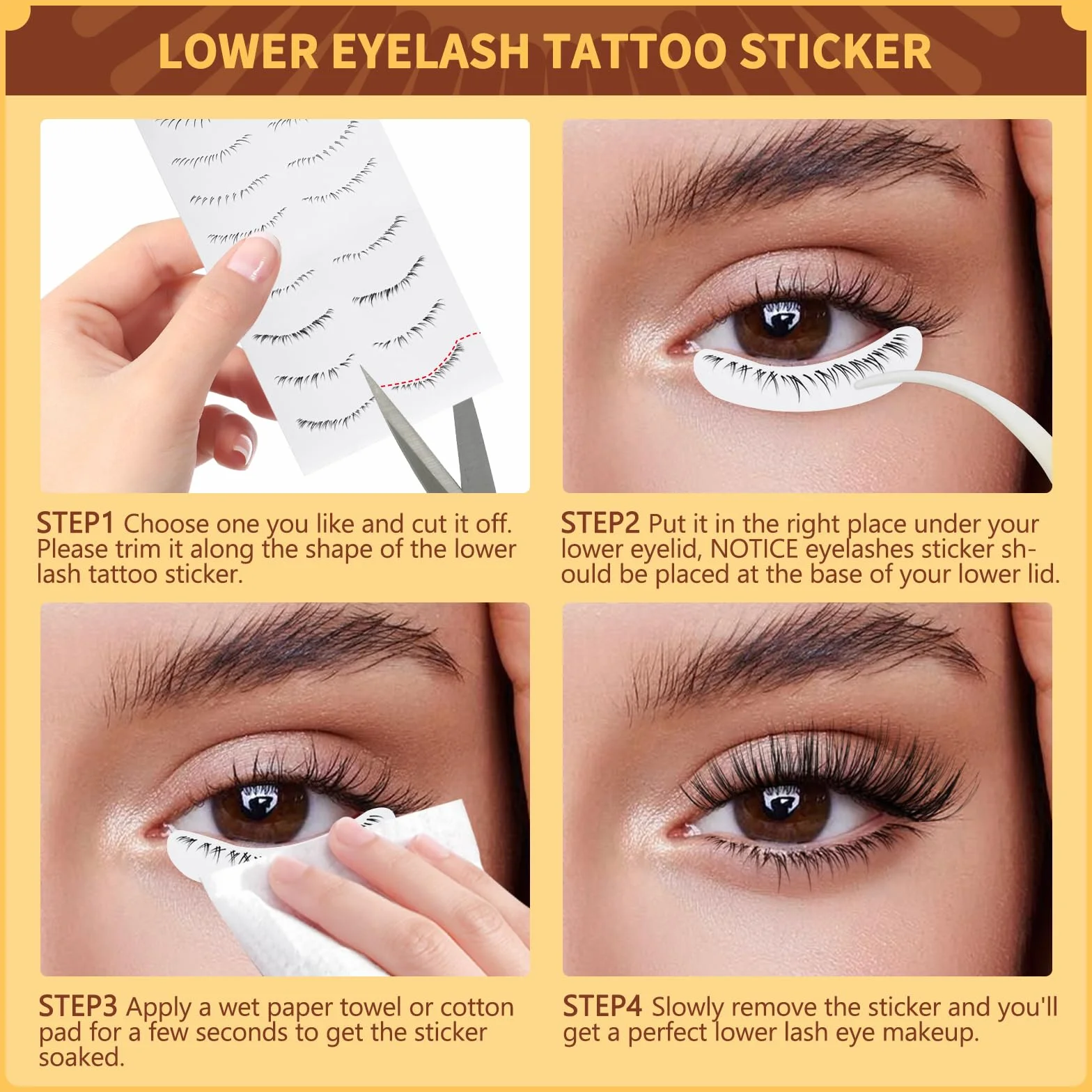 QUEWEL Faux Cils Magnetique Naturel Réutilisables avec Applicateur, Aucune Colle Nécessaire