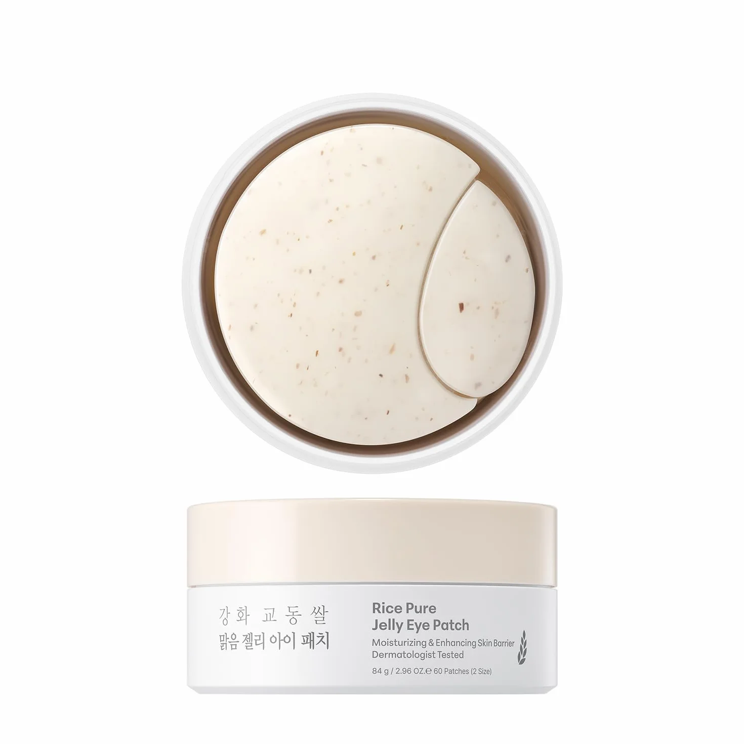 THANKYOU FARMER Rice Pure Jelly Eye Patch 60 Patches - Patch Yeux Coréen, Végan, Niacinamide, Testé Dermatologiquement