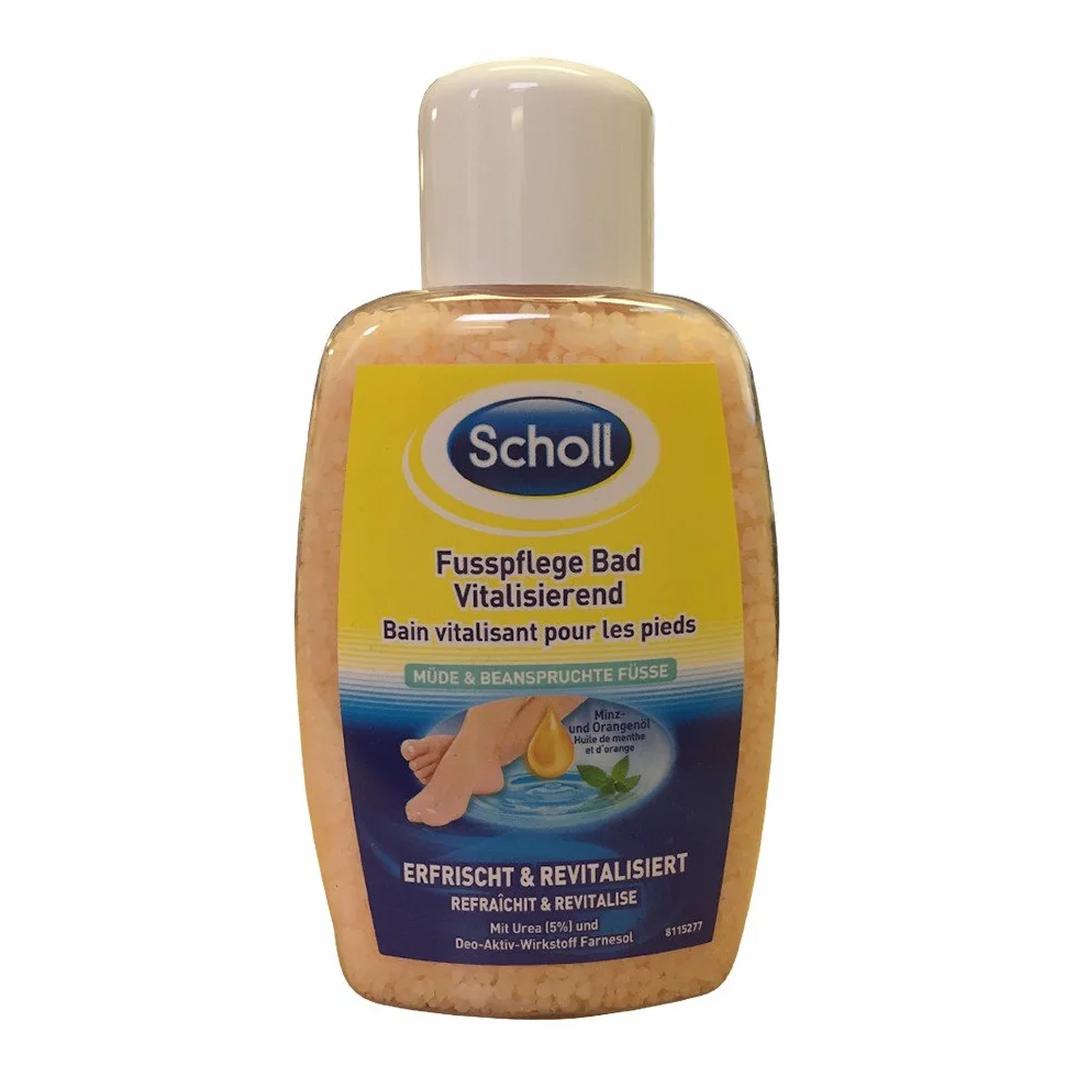 Scholl Bain de pieds revitalisant avec cristaux de sel naturels et urée 275 g