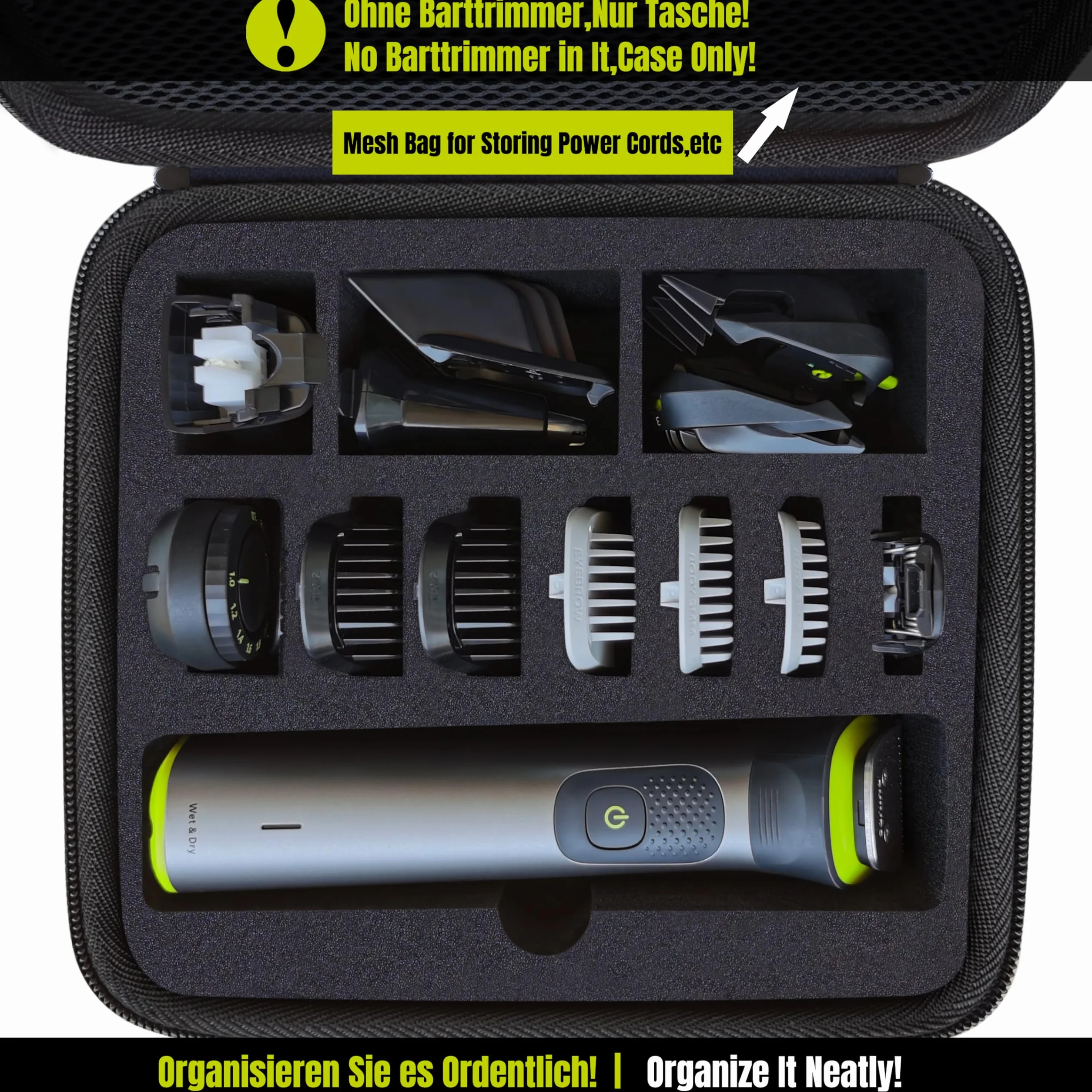 Étui compatible avec Philips Multigroom Series 7000,Tondeuse tout-en-un Équipée MG7930/15 MG7950/15,Tondeuse à barbe portable Boîte de voyage rigide,Case Étanche pour Seri(Sac vide Seulement)