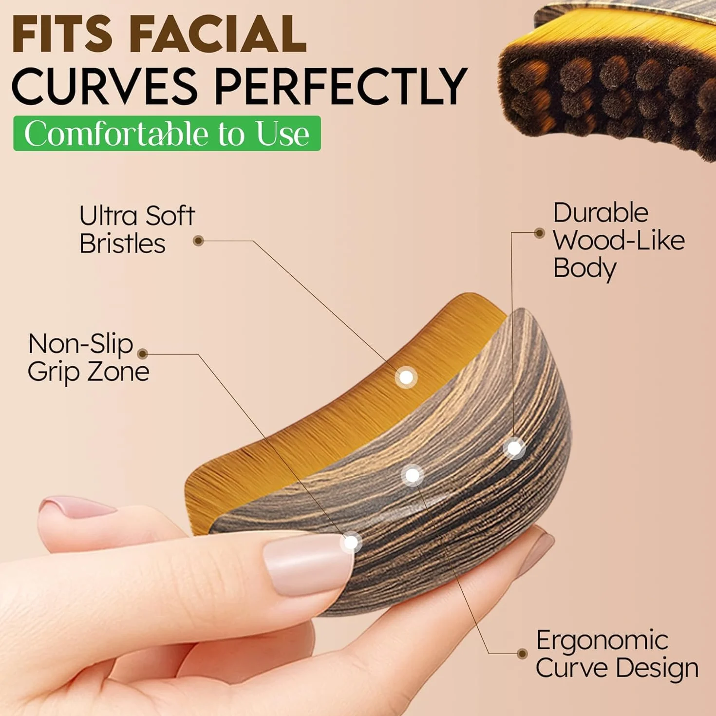 Brosses lymphatiques pour le visage, menton et mâchoire